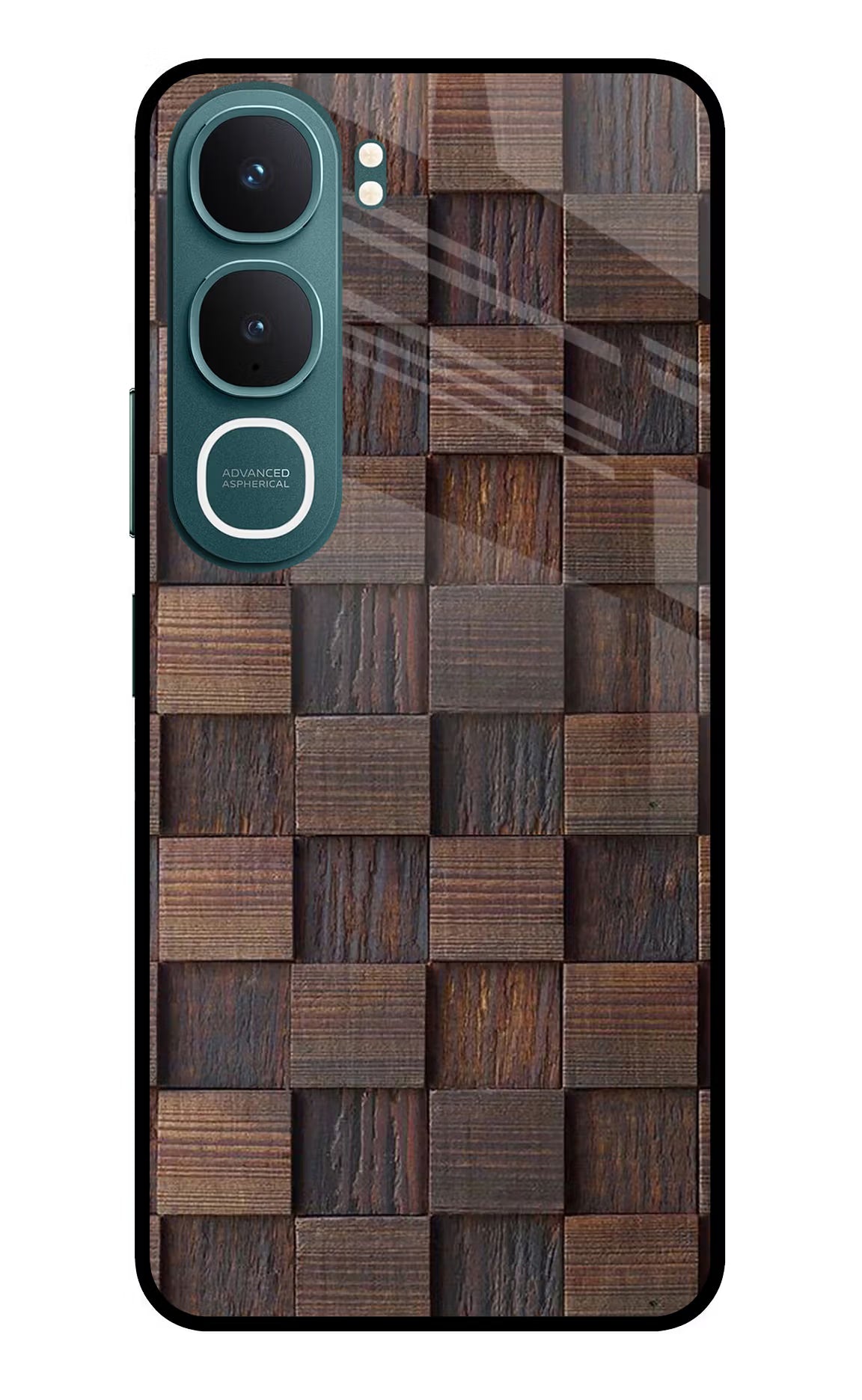 Wooden Cube Design Vivo Y31 5G Back Cover - Wooden Cube Design Vivo Y31 5G Glass Case Back Cover by Casekaro Wooden Cube Design Vivo Y31 5G Glass Case Back Cover by Casekaro