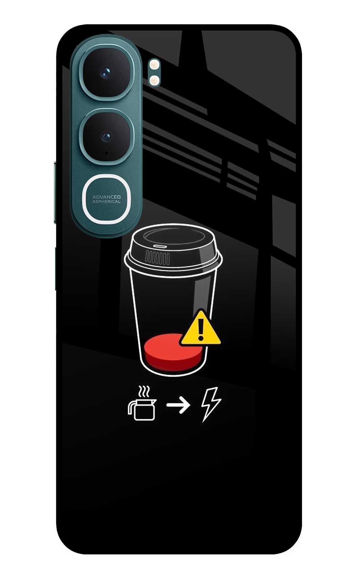 Coffee Vivo Y31 5G Glass Case - Coffee Vivo Y31 5G Glass Case Coffee Vivo Y31 5G Glass Case