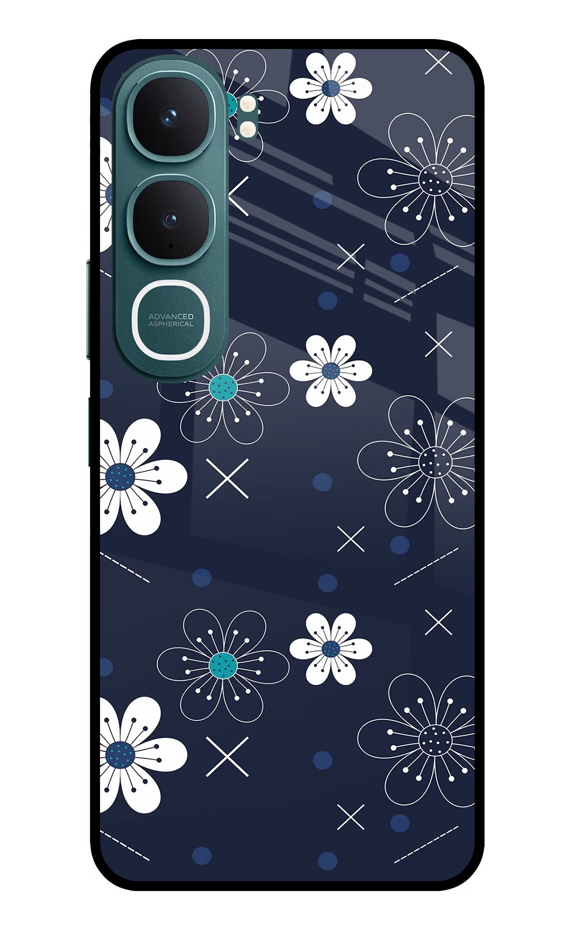 Flowers Vivo Y31 5G Glass Case - Flowers Vivo Y31 5G Glass Case Flowers Vivo Y31 5G Glass Case