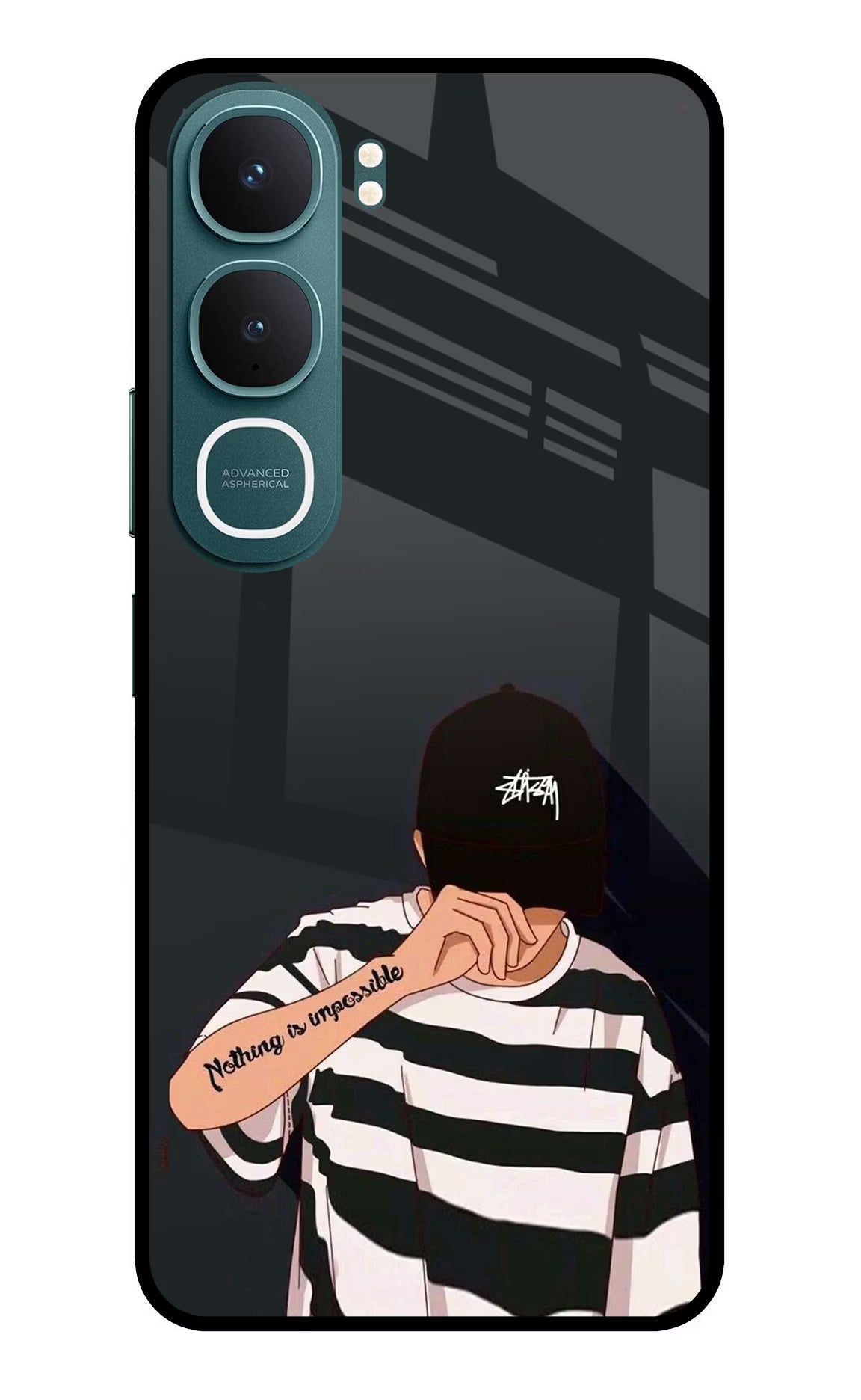 Aesthetic Boy Vivo Y31 5G Back Cover - Aesthetic Boy Vivo Y31 5G Glass Case Back Cover by Casekaro Aesthetic Boy Vivo Y31 5G Glass Case Back Cover by Casekaro