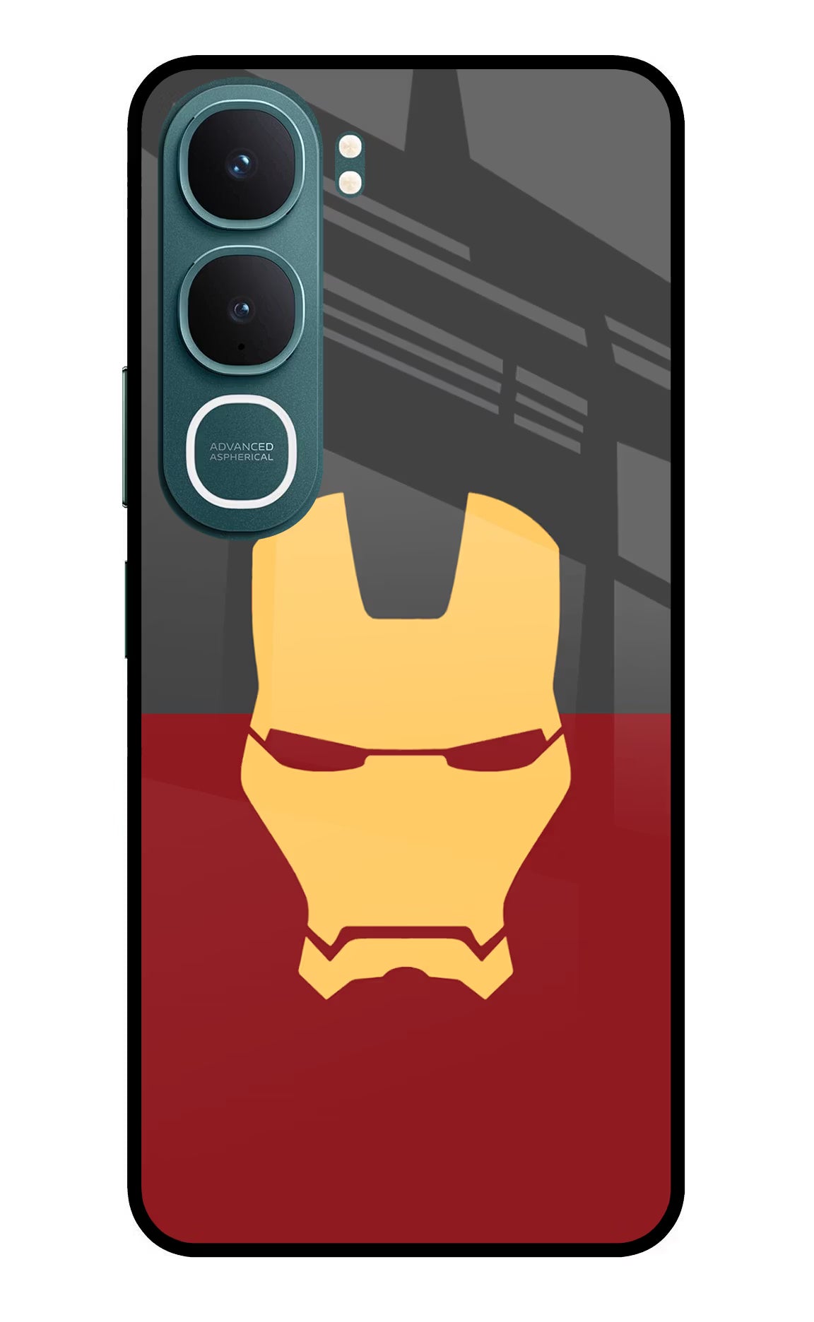Ironman Vivo Y31 5G Back Cover - Ironman Vivo Y31 5G Glass Case Back Cover by Casekaro Ironman Vivo Y31 5G Glass Case Back Cover by Casekaro