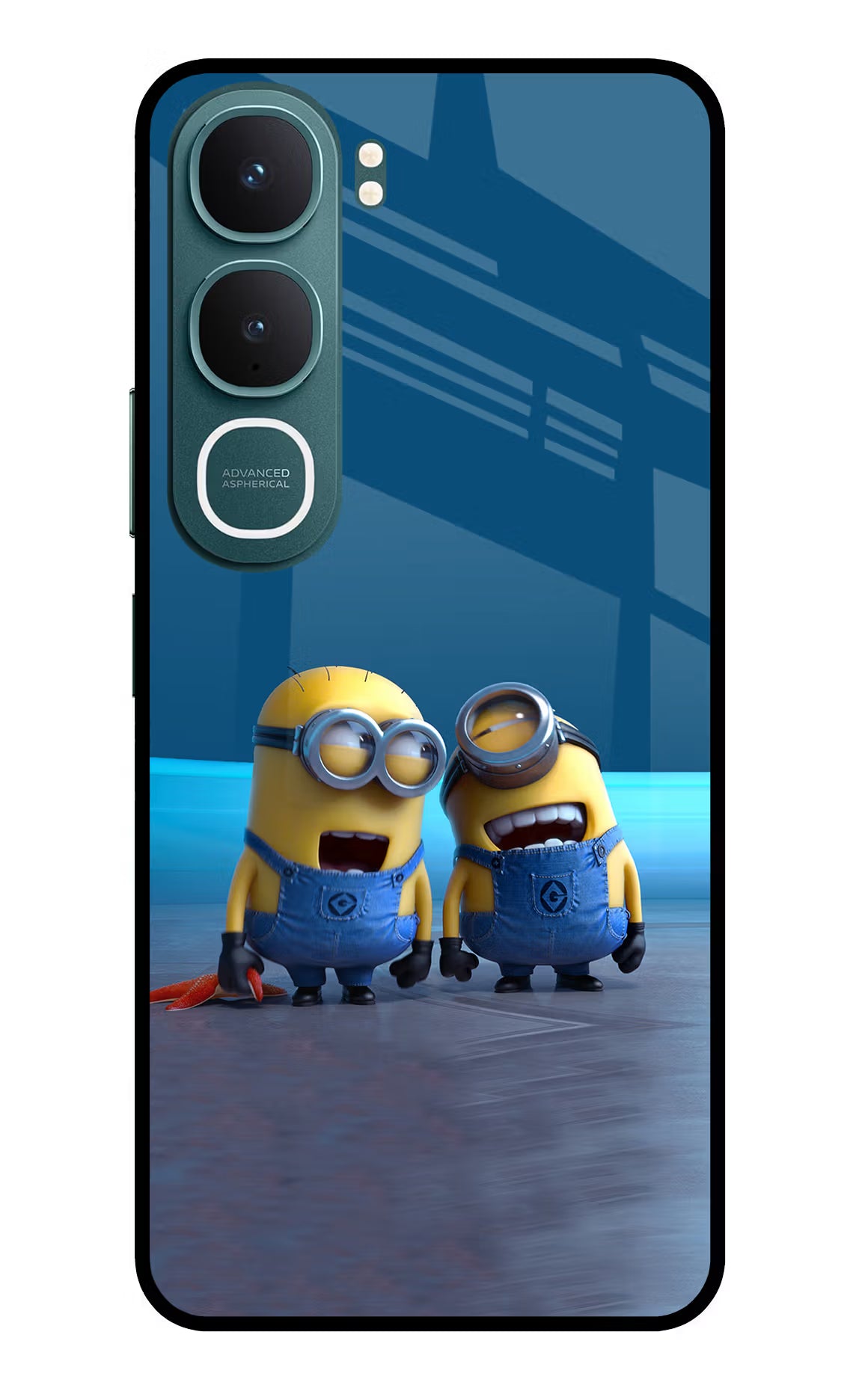 Minion Laughing Vivo Y31 5G Glass Case - Minion Laughing Vivo Y31 5G Glass Case Minion Laughing Vivo Y31 5G Glass Case