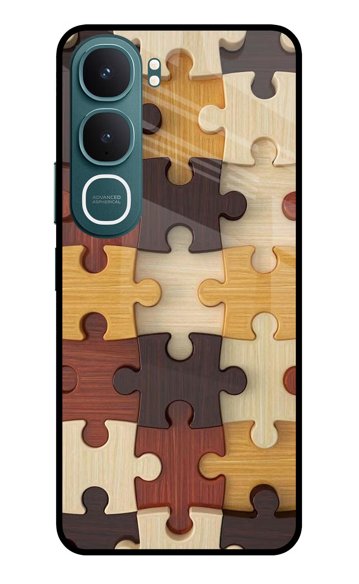 Wooden Puzzle Vivo Y31 5G Glass Case - Wooden Puzzle Vivo Y31 5G Glass Case Wooden Puzzle Vivo Y31 5G Glass Case