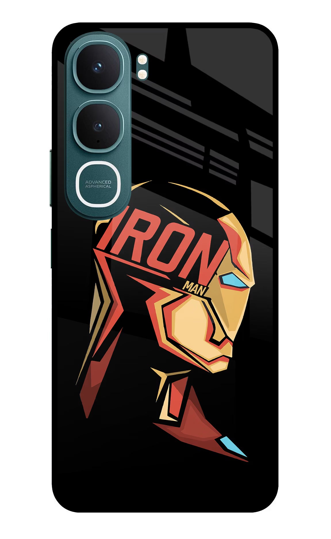 IronMan Vivo Y31 5G Back Cover - IronMan Vivo Y31 5G Glass Case Back Cover by Casekaro IronMan Vivo Y31 5G Glass Case Back Cover by Casekaro