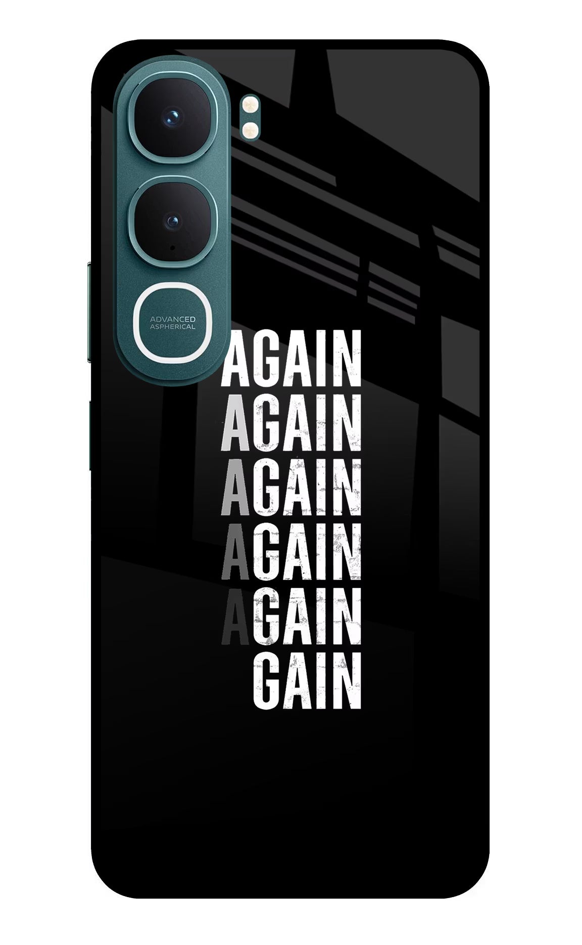 Again Again Gain Vivo Y31 5G Back Cover - Again Again Gain Vivo Y31 5G Glass Case Back Cover by Casekaro Again Again Gain Vivo Y31 5G Glass Case Back Cover by Casekaro