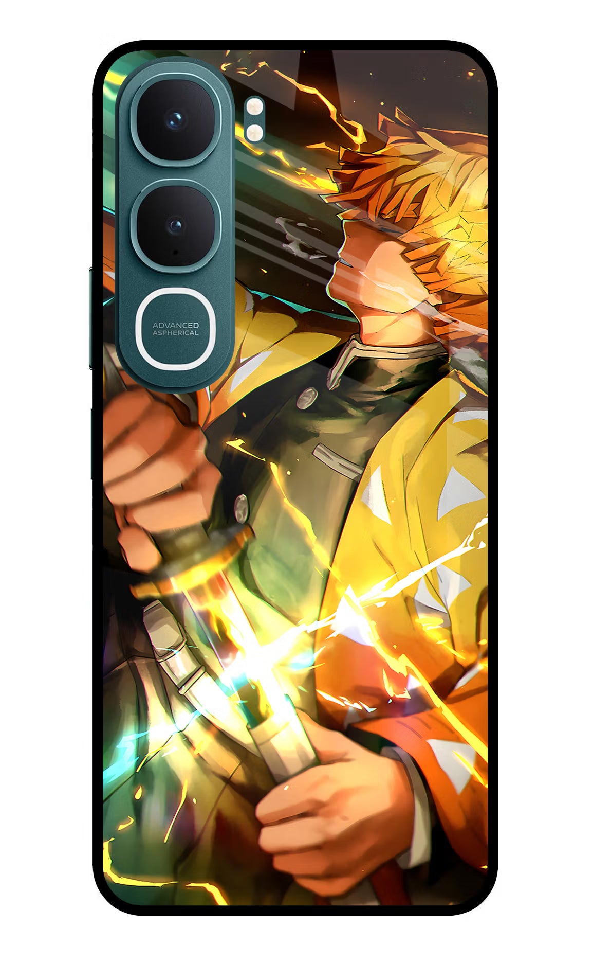 Demon Slayer Vivo Y31 5G Back Cover - Demon Slayer Vivo Y31 5G Glass Case Back Cover by Casekaro Demon Slayer Vivo Y31 5G Glass Case Back Cover by Casekaro