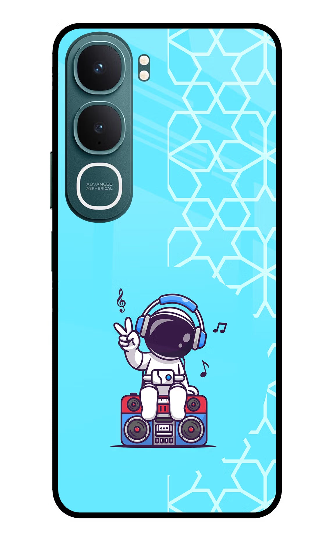 Cute Astronaut Chilling Vivo Y31 5G Back Cover - Cute Astronaut Chilling Vivo Y31 5G Glass Case Back Cover by Casekaro Cute Astronaut Chilling Vivo Y31 5G Glass Case Back Cover by Casekaro