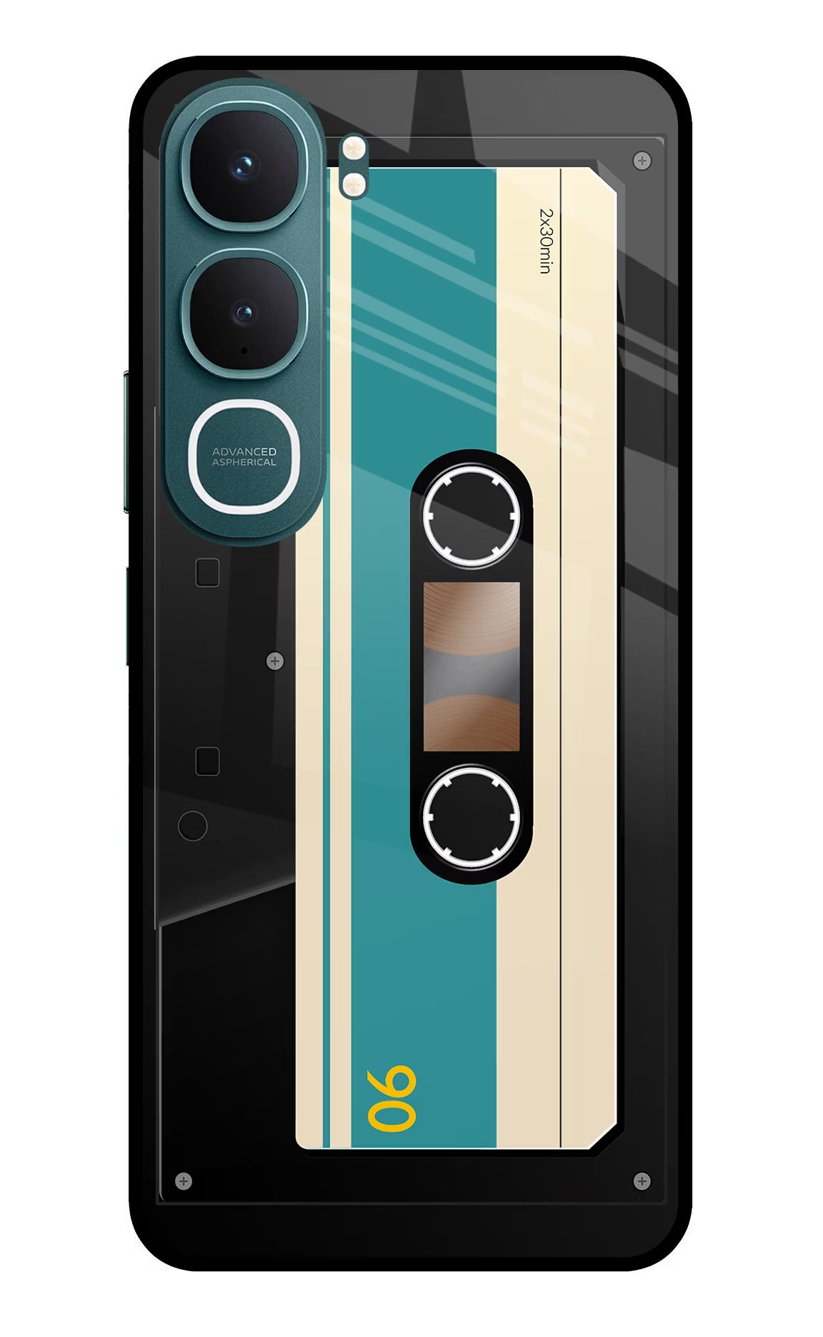 Cassette Vivo Y31 5G Back Cover - Cassette Vivo Y31 5G Glass Case Back Cover by Casekaro Cassette Vivo Y31 5G Glass Case Back Cover by Casekaro