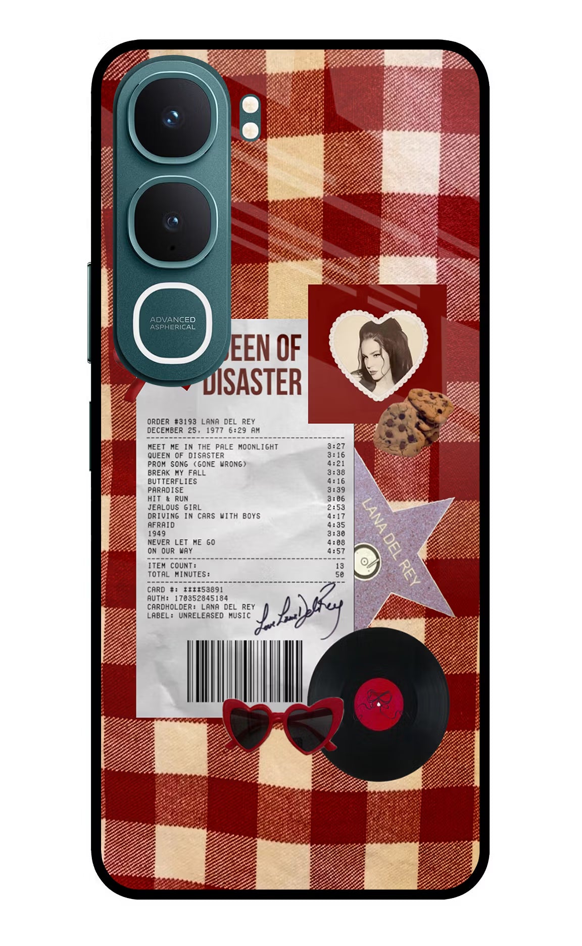 Queen of Disaster Vivo Y31 5G Glass Case - Queen of Disaster Vivo Y31 5G Glass Case Queen of Disaster Vivo Y31 5G Glass Case