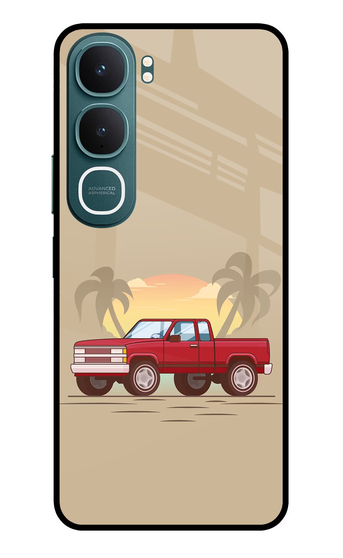 Desert Classic Drive Vivo Y31 5G Back Cover - Desert Classic Drive Vivo Y31 5G Glass Case Back Cover by Casekaro Desert Classic Drive Vivo Y31 5G Glass Case Back Cover by Casekaro