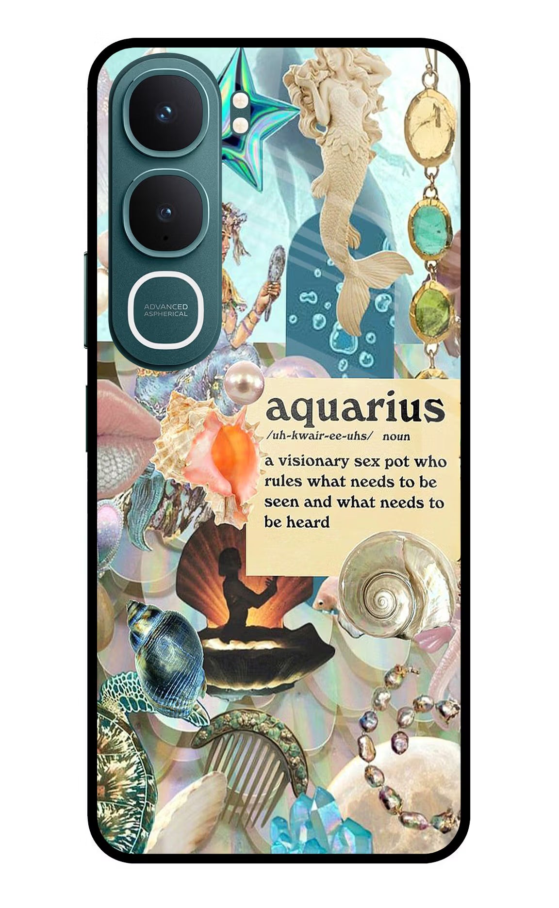 Aquarius Zodiac Vivo Y31 5G Back Cover - Aquarius Zodiac Vivo Y31 5G Glass Case Back Cover by Casekaro Aquarius Zodiac Vivo Y31 5G Glass Case Back Cover by Casekaro