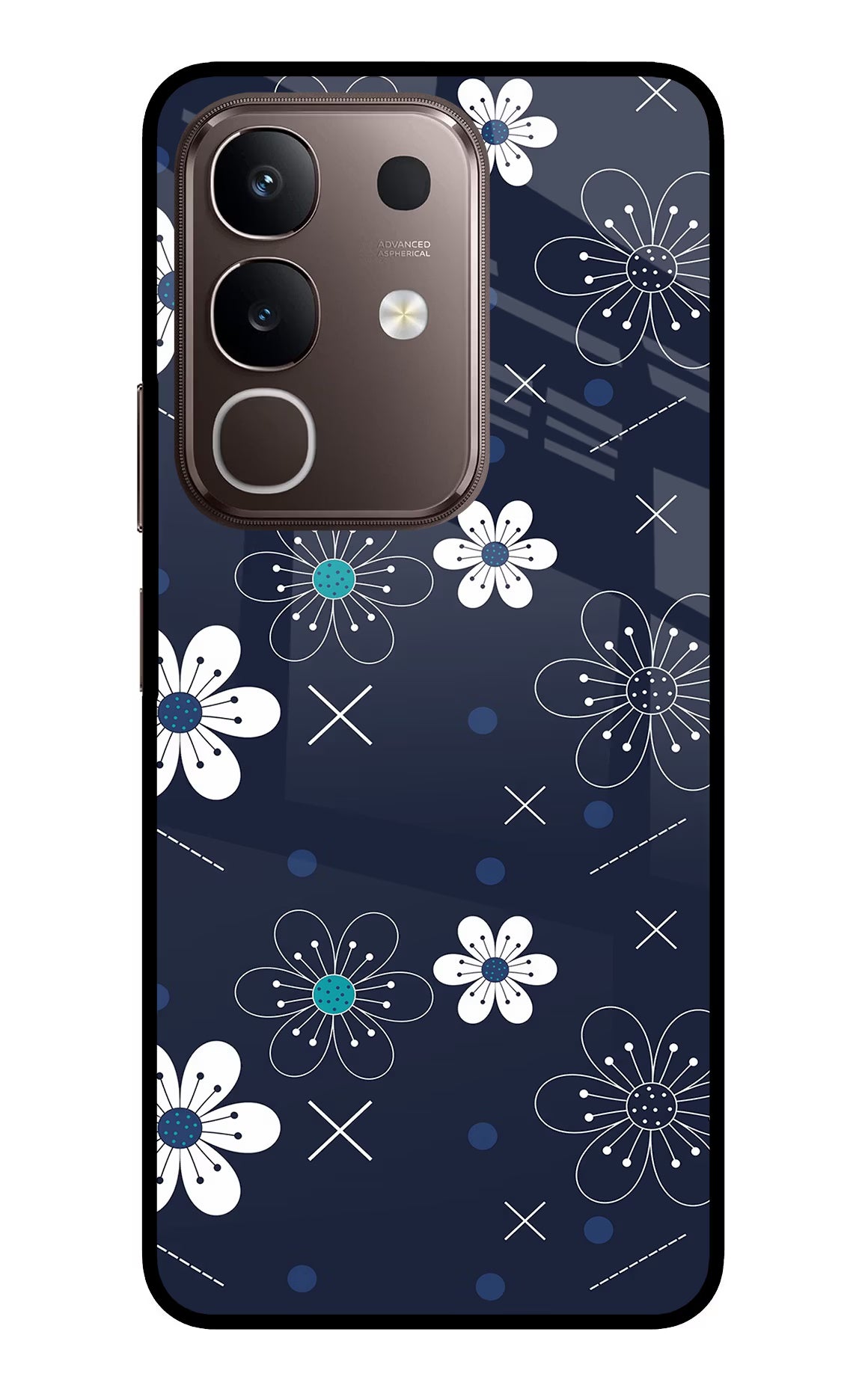 Flowers Vivo Y31 Pro 5G Glass Case - Flowers Vivo Y31 Pro 5G Glass Case Flowers Vivo Y31 Pro 5G Glass Case