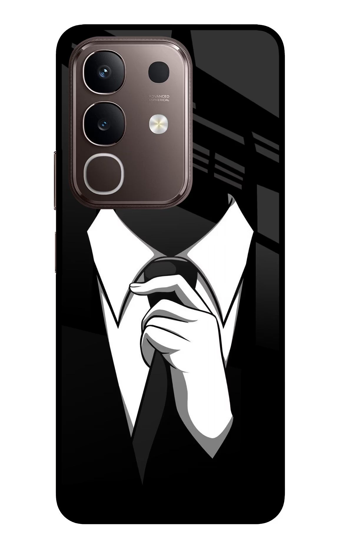 Black Tie Vivo Y31 Pro 5G Glass Case - Black Tie Vivo Y31 Pro 5G Glass Case Black Tie Vivo Y31 Pro 5G Glass Case