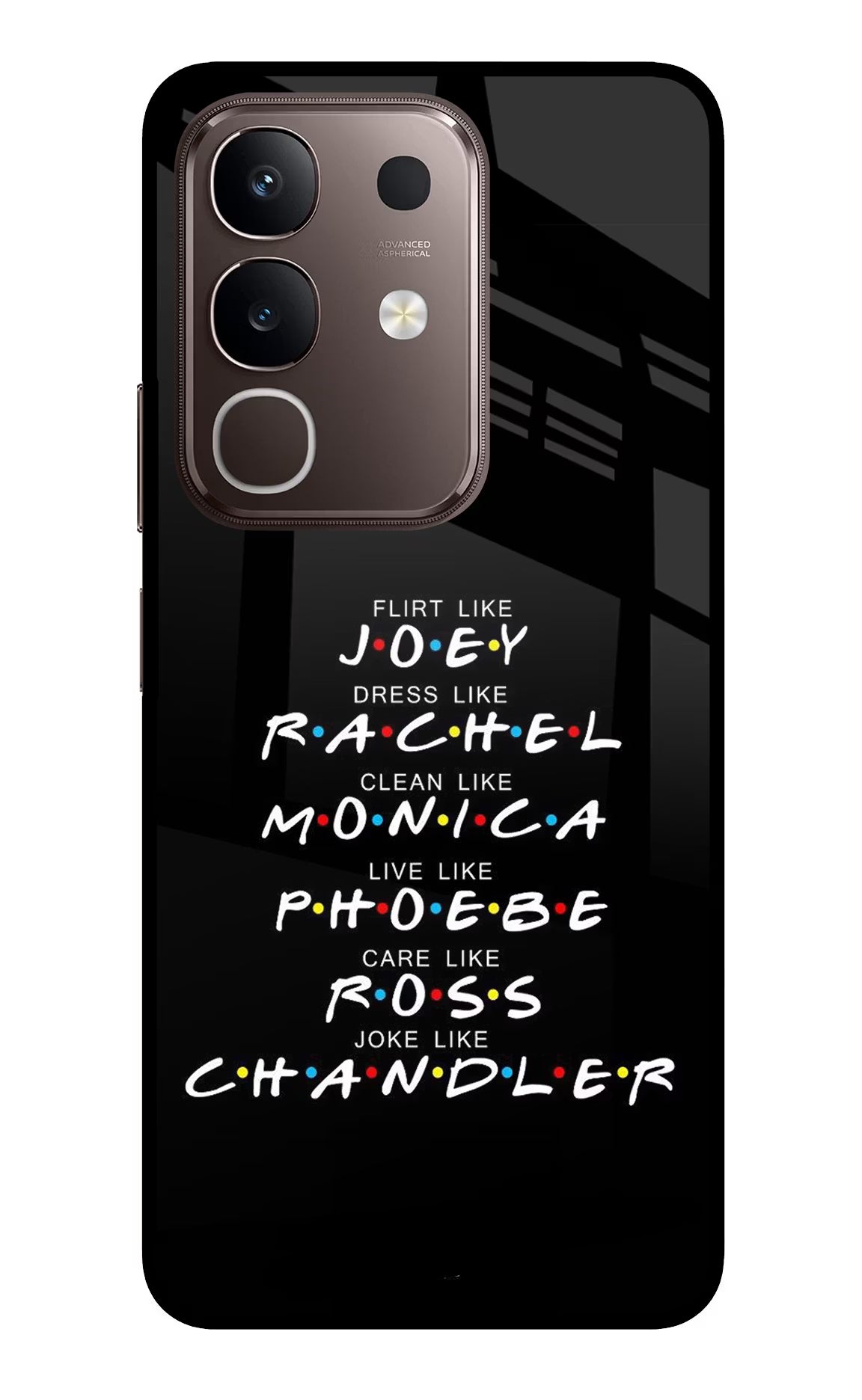 FRIENDS Character Vivo Y31 Pro 5G Glass Case - FRIENDS Character Vivo Y31 Pro 5G Glass Case FRIENDS Character Vivo Y31 Pro 5G Glass Case