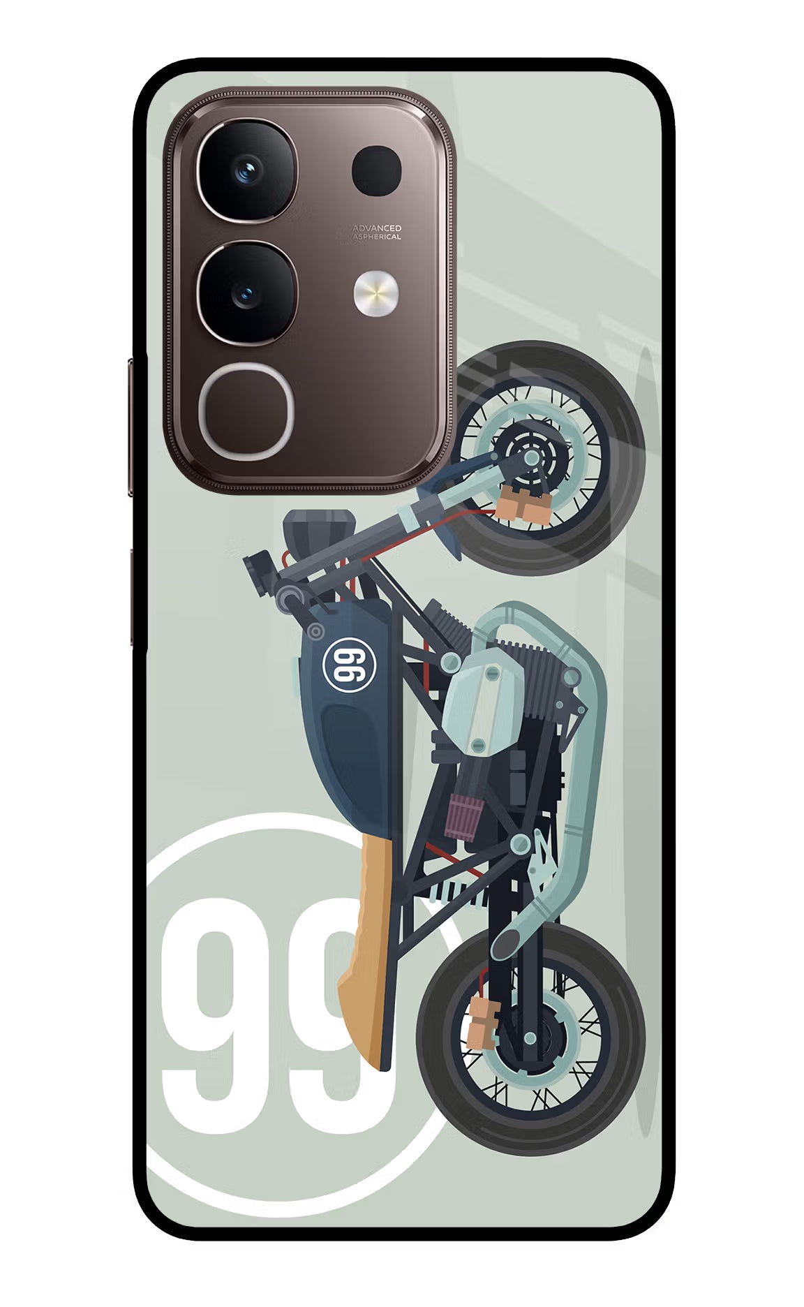 Classic Cafe Racer 99 Vivo Y31 Pro 5G Glass Case - Classic Cafe Racer 99 Vivo Y31 Pro 5G Glass Case Classic Cafe Racer 99 Vivo Y31 Pro 5G Glass Case