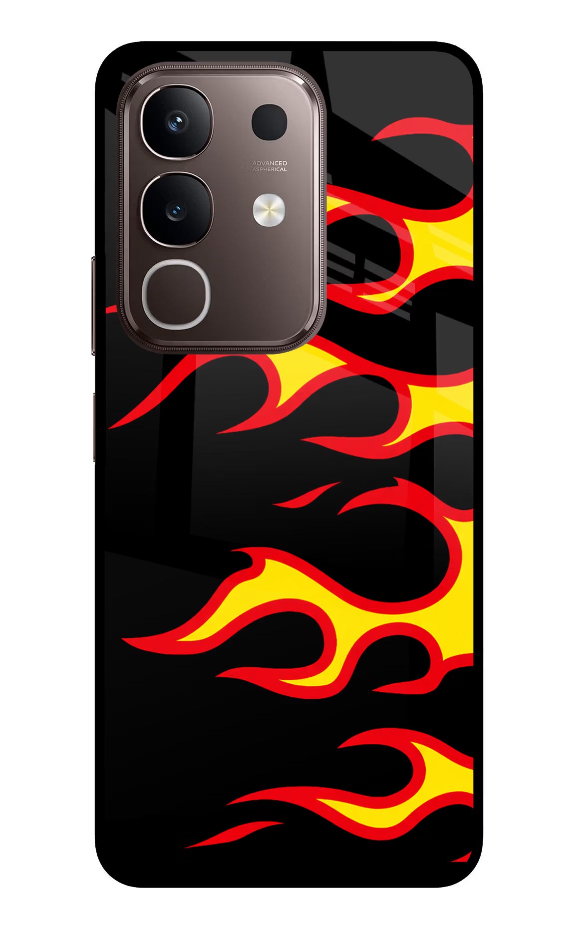Side Sweep Flames Vivo Y31 Pro 5G Glass Case - Side Sweep Flames Vivo Y31 Pro 5G Glass Case Side Sweep Flames Vivo Y31 Pro 5G Glass Case