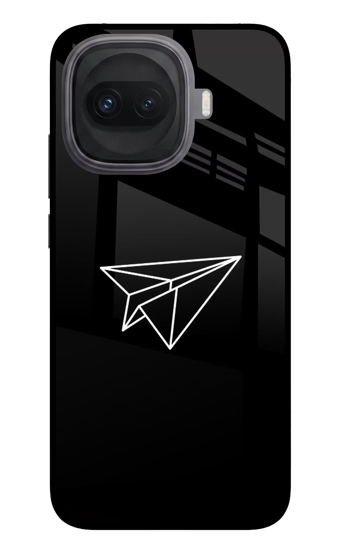 Paper Plane White iQOO 15R 5G Glass Case - Paper Plane White iQOO 15R 5G Glass Case Paper Plane White iQOO 15R 5G Glass Case
