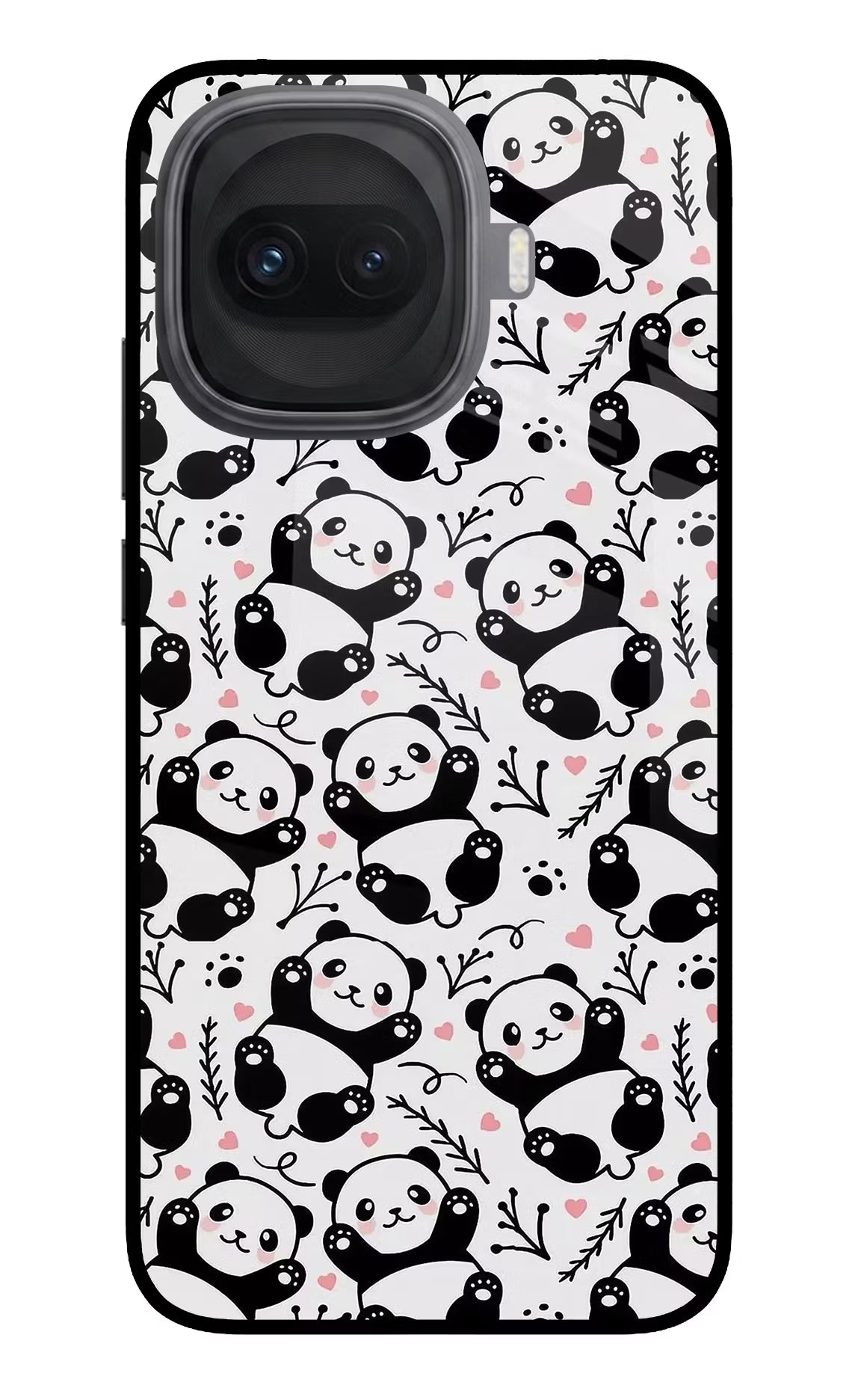 Cute Panda iQOO 15R 5G Glass Case - Cute Panda iQOO 15R 5G Glass Case Cute Panda iQOO 15R 5G Glass Case