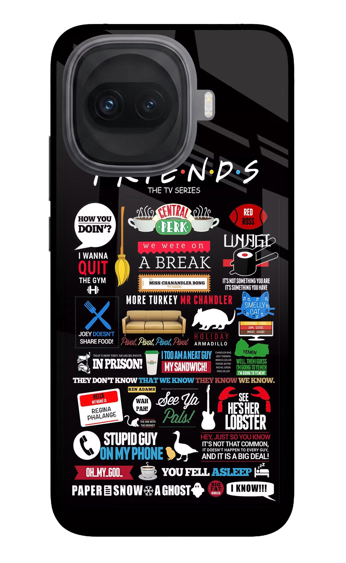 FRIENDS iQOO 15R 5G Glass Case - FRIENDS iQOO 15R 5G Glass Case FRIENDS iQOO 15R 5G Glass Case