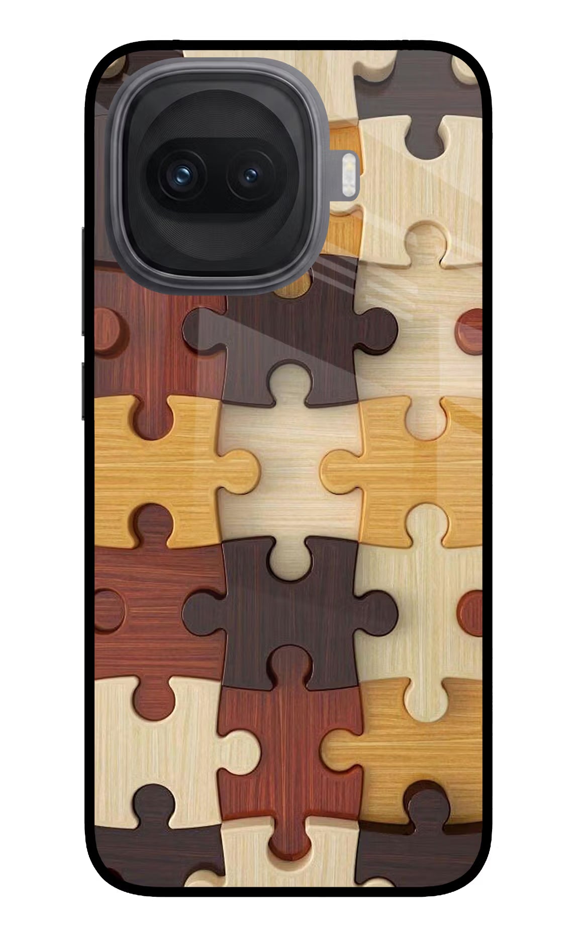 Wooden Puzzle iQOO 15R 5G Glass Case - Wooden Puzzle iQOO 15R 5G Glass Case Wooden Puzzle iQOO 15R 5G Glass Case