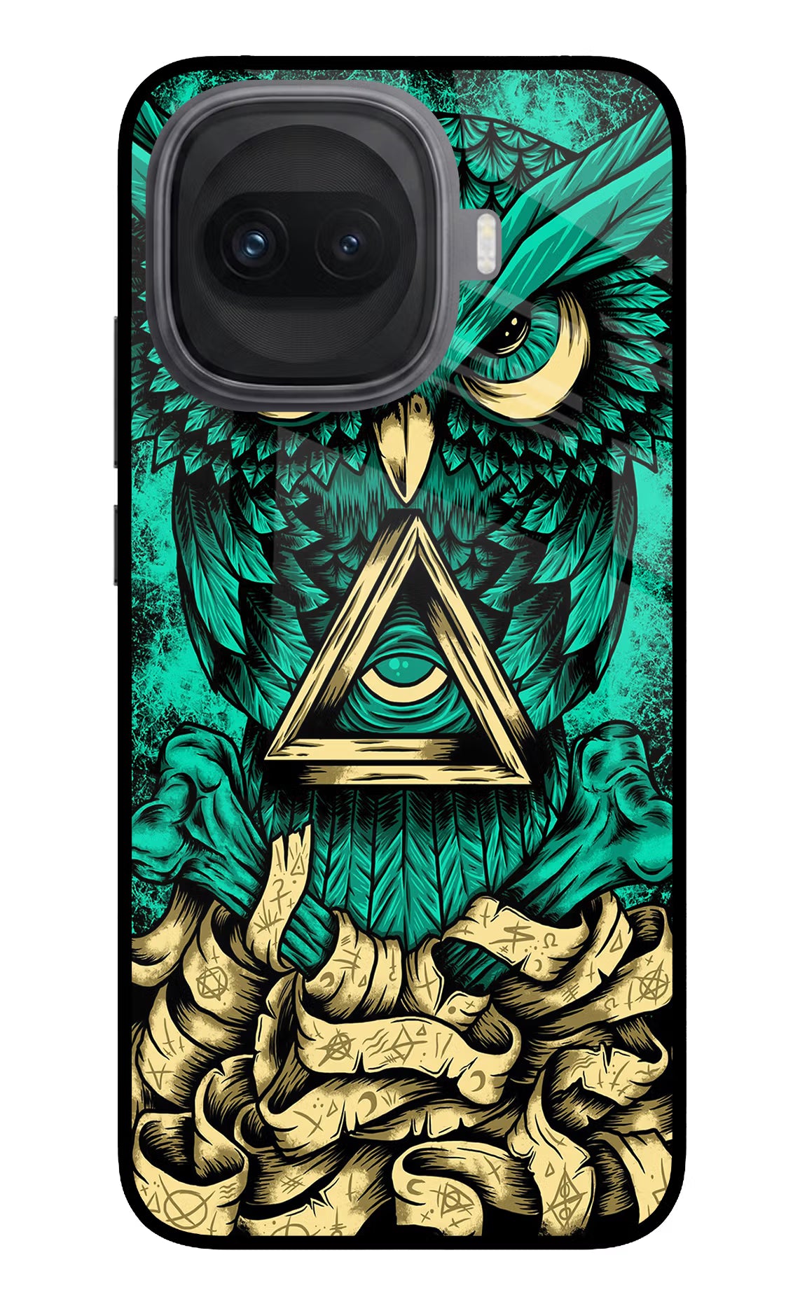 Green Owl iQOO 15R 5G Glass Case - Green Owl iQOO 15R 5G Glass Case Green Owl iQOO 15R 5G Glass Case