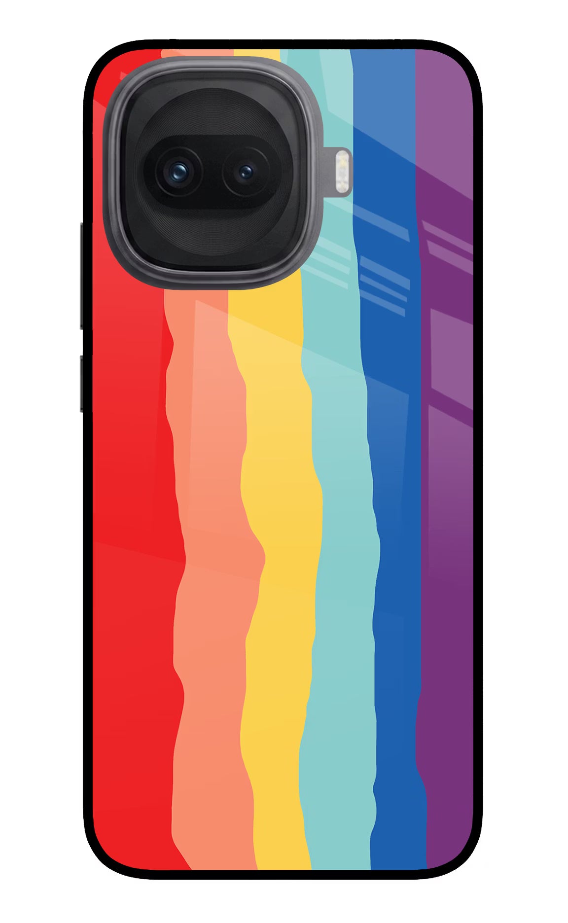 Rainbow iQOO 15R 5G Glass Case - Rainbow iQOO 15R 5G Glass Case Rainbow iQOO 15R 5G Glass Case