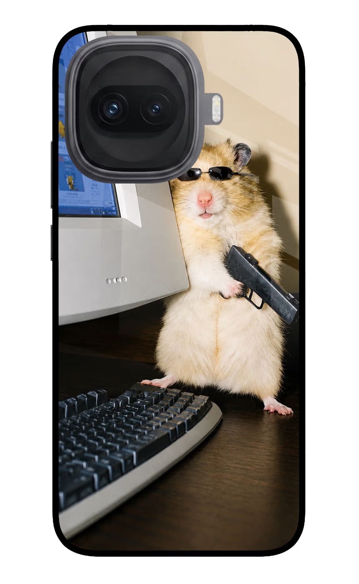 Hacker Hamster iQOO 15R 5G Glass Case - Hacker Hamster iQOO 15R 5G Glass Case Hacker Hamster iQOO 15R 5G Glass Case