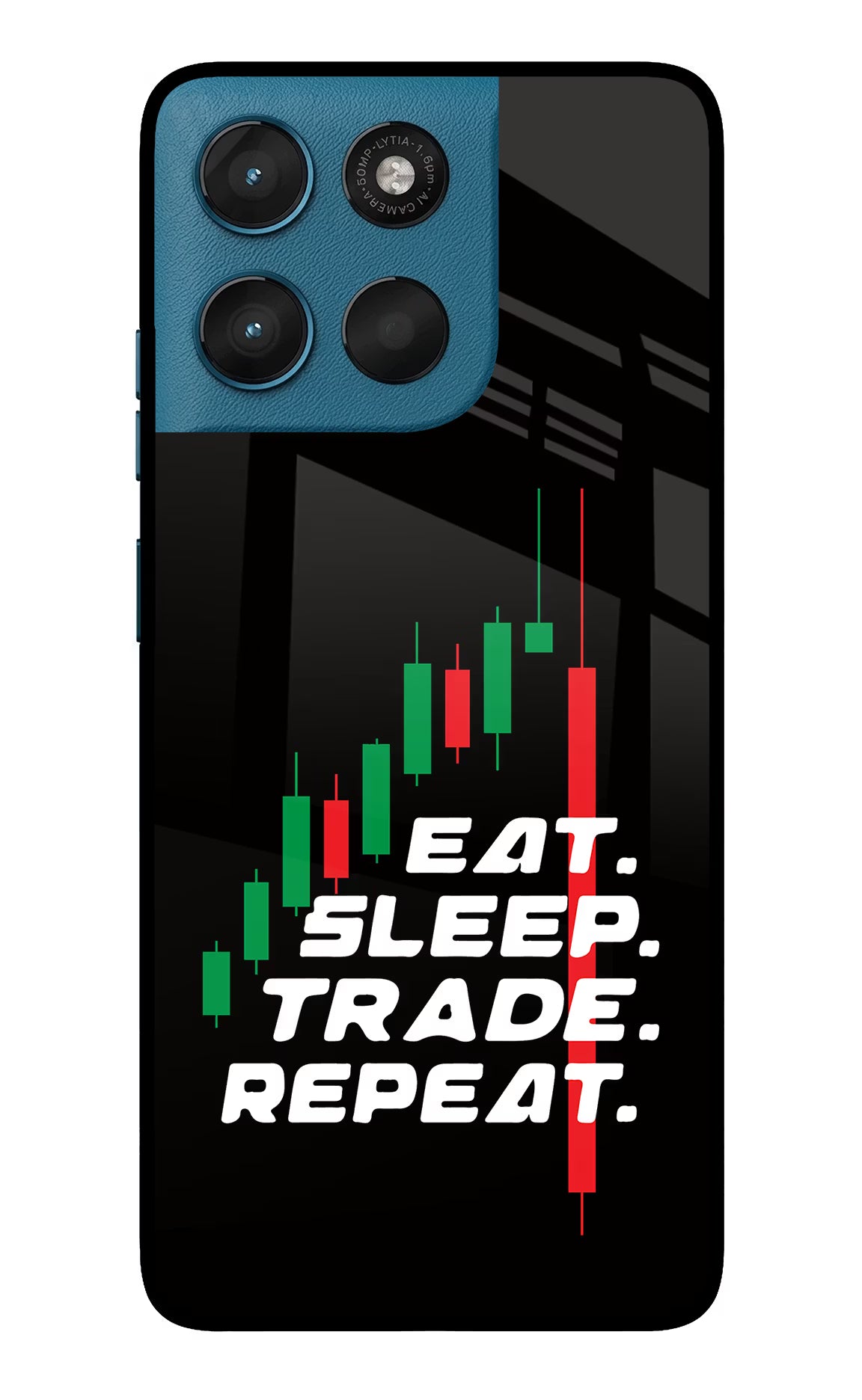 Eat Sleep Trade Repeat Moto G57 Power 5G Glass Case - Eat Sleep Trade Repeat Moto G57 Power 5G Glass Case Eat Sleep Trade Repeat Moto G57 Power 5G Glass Case