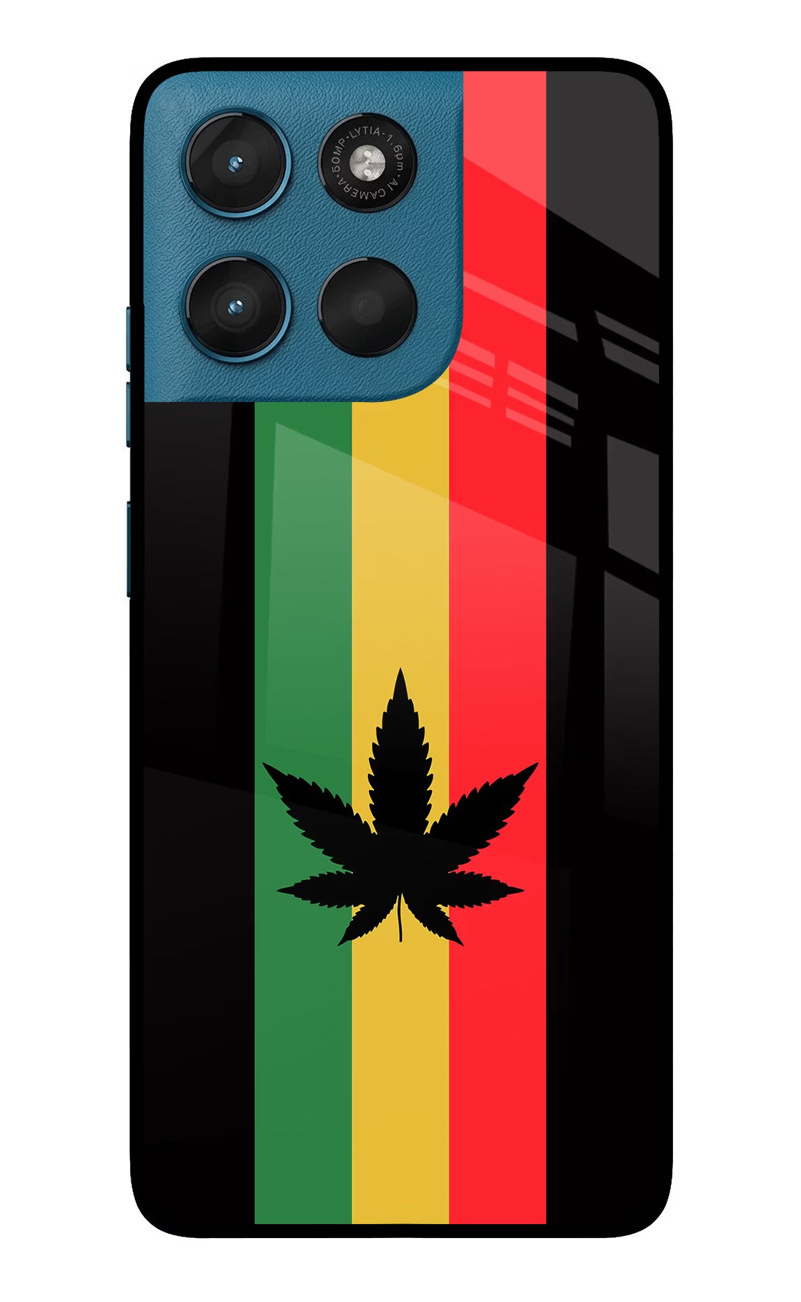 Weed Flag Moto G57 Power 5G Glass Case - Weed Flag Moto G57 Power 5G Glass Case Weed Flag Moto G57 Power 5G Glass Case