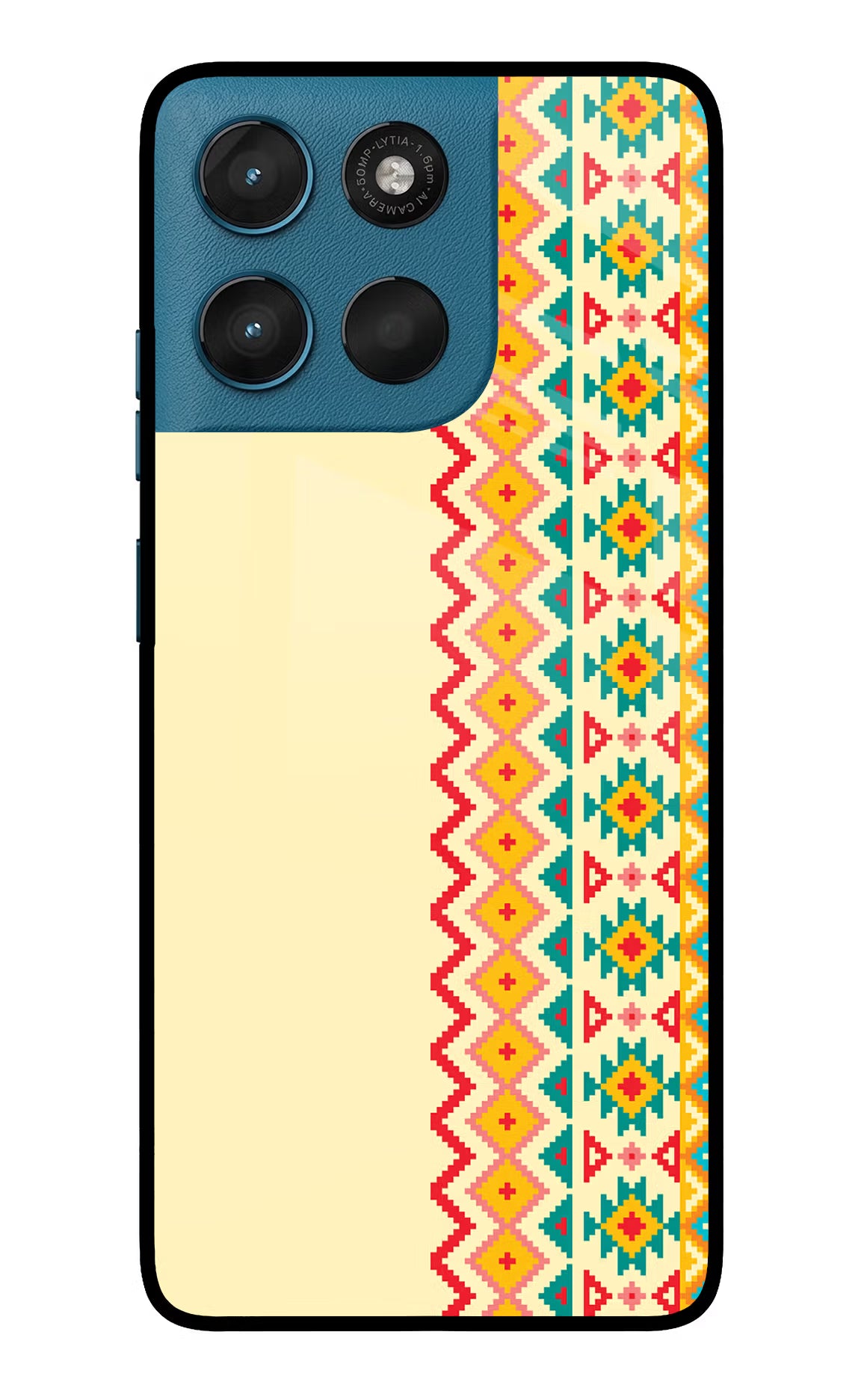 Ethnic Seamless Moto G57 Power 5G Glass Case - Ethnic Seamless Moto G57 Power 5G Glass Case Ethnic Seamless Moto G57 Power 5G Glass Case