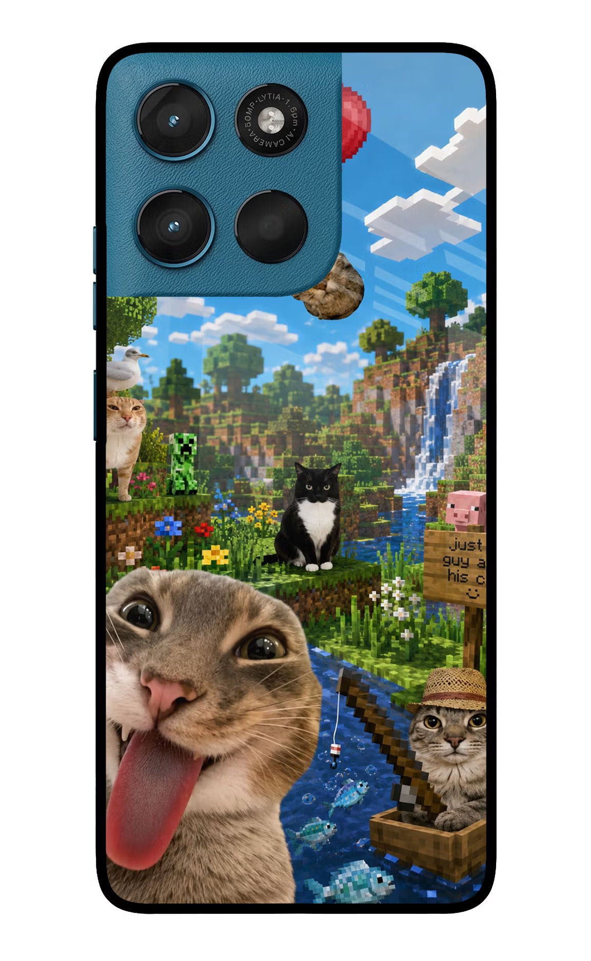 Minecraft Cat Chaos Moto G57 Power 5G Glass Case - Minecraft Cat Chaos Moto G57 Power 5G Glass Case Minecraft Cat Chaos Moto G57 Power 5G Glass Case
