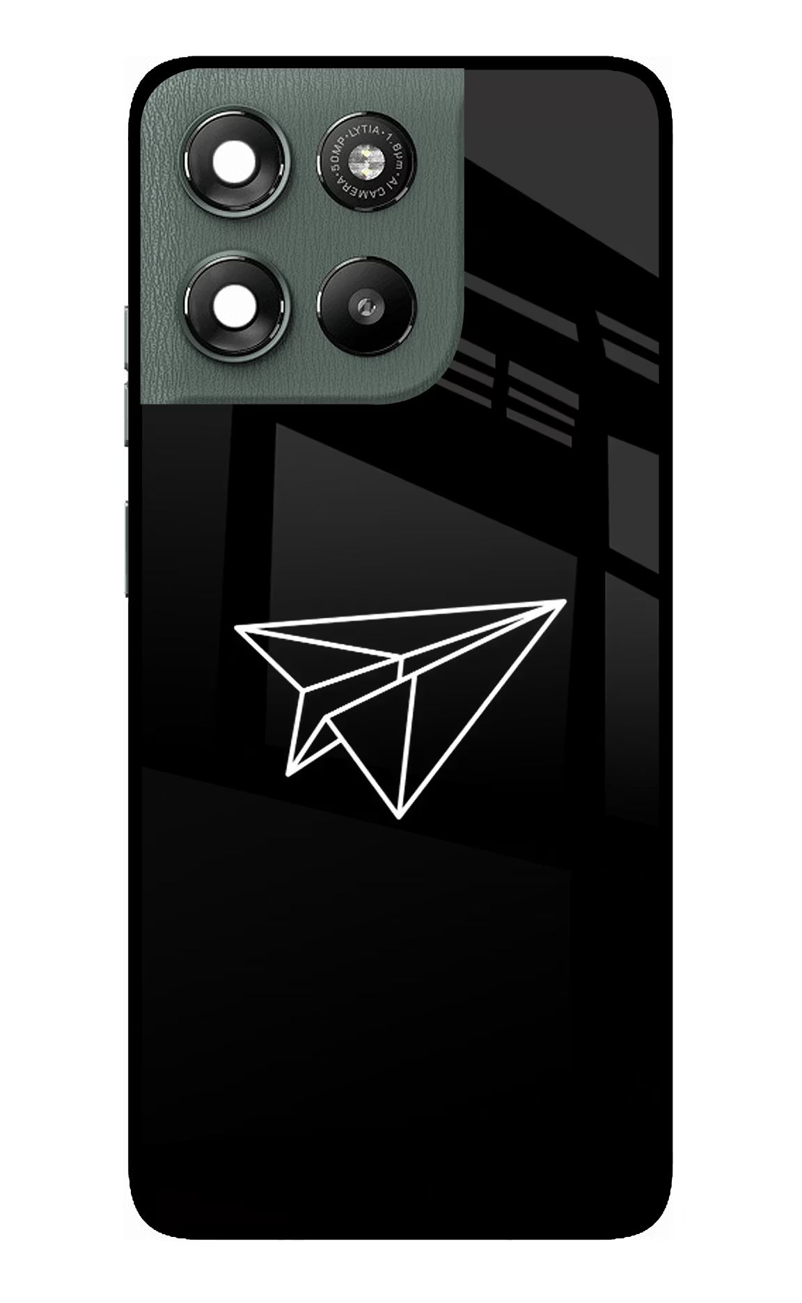 Paper Plane White Moto G67 Power 5G Glass Case - Paper Plane White Moto G67 Power 5G Glass Case Paper Plane White Moto G67 Power 5G Glass Case