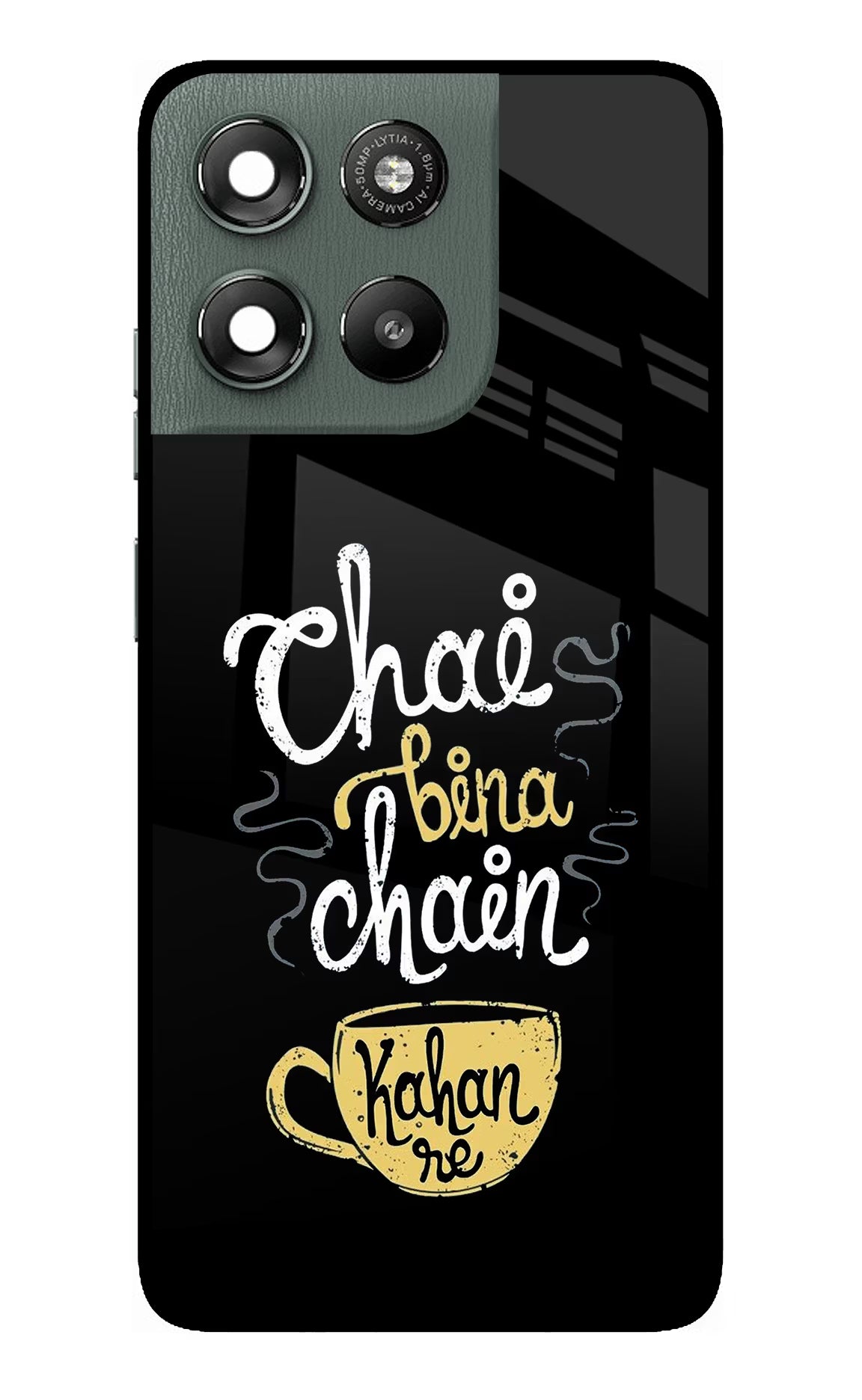 Chai Bina Chain Kaha Re Moto G67 Power 5G Glass Case - Chai Bina Chain Kaha Re Moto G67 Power 5G Glass Case Chai Bina Chain Kaha Re Moto G67 Power 5G Glass Case