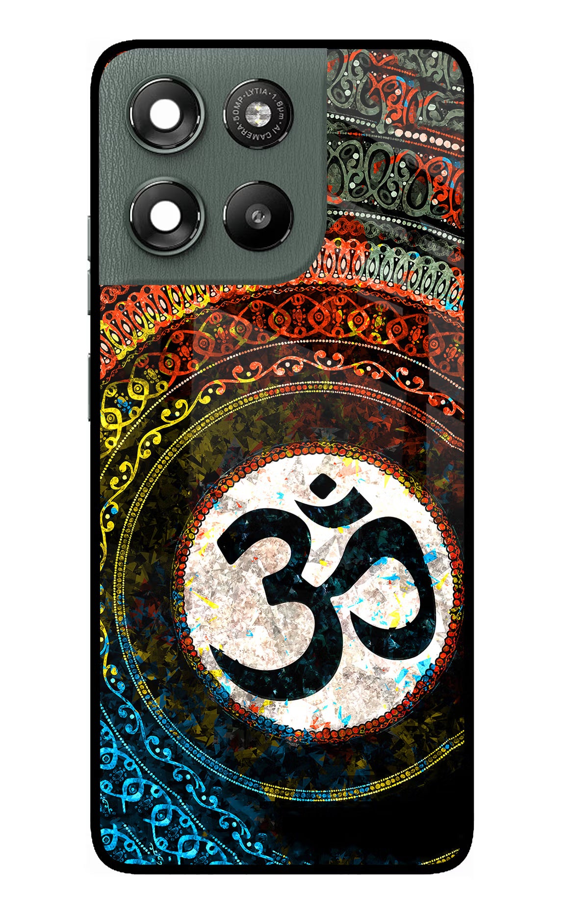 Om Cultural Moto G67 Power 5G Glass Case - Om Cultural Moto G67 Power 5G Glass Case Om Cultural Moto G67 Power 5G Glass Case