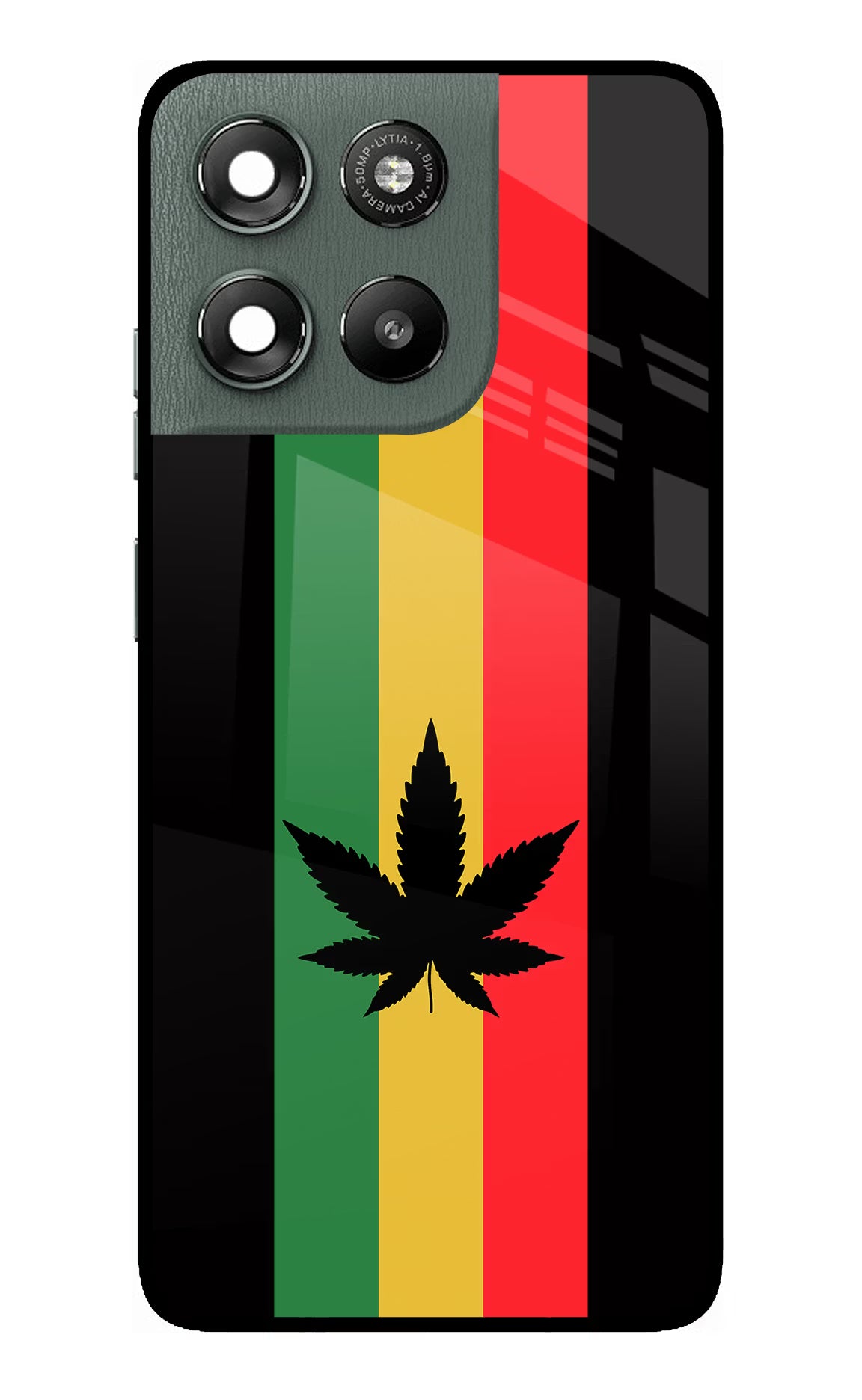 Weed Flag Moto G67 Power 5G Glass Case - Weed Flag Moto G67 Power 5G Glass Case Weed Flag Moto G67 Power 5G Glass Case