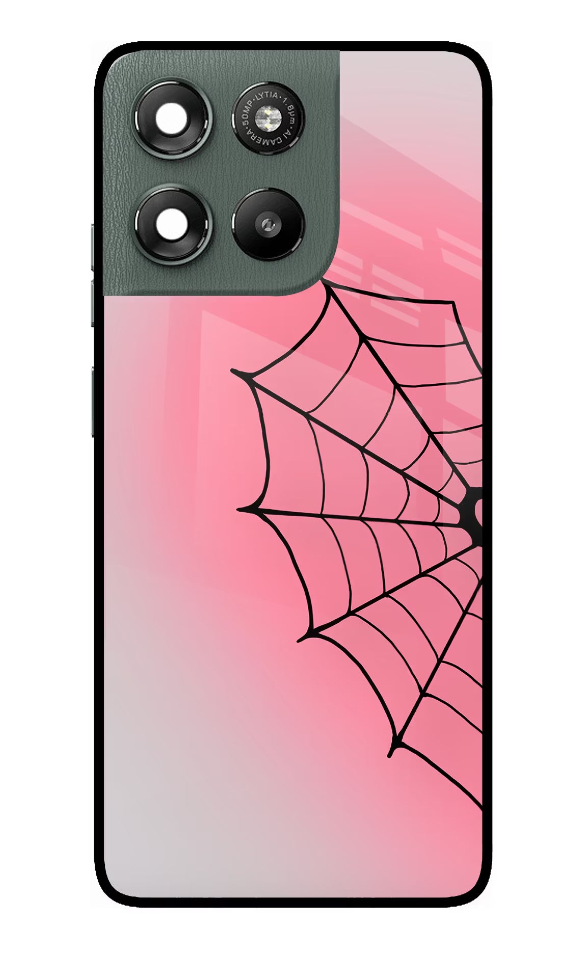 Pink Web Moto G67 Power 5G Glass Case - Pink Web Moto G67 Power 5G Glass Case Pink Web Moto G67 Power 5G Glass Case