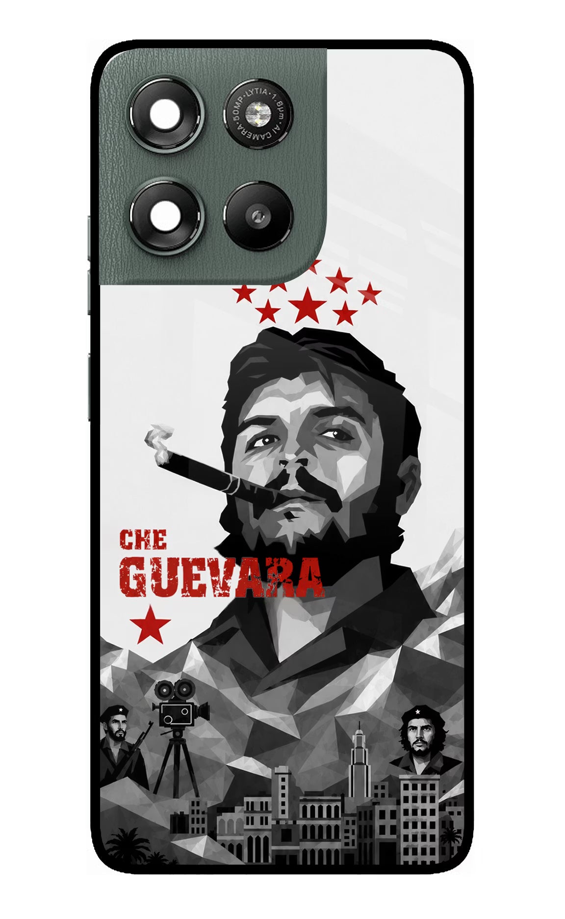 Che Guevara Iconic Moto G67 Power 5G Glass Case - Che Guevara Iconic Moto G67 Power 5G Glass Case Che Guevara Iconic Moto G67 Power 5G Glass Case