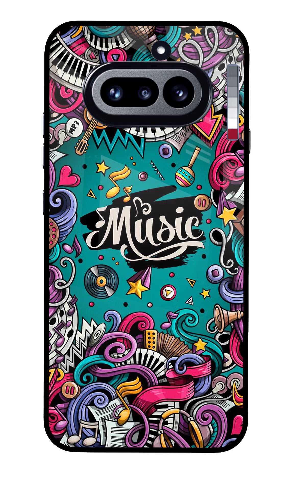 Music Graffiti Nothing Phone 4a Glass Case - Music Graffiti Nothing Phone 4a Glass Case Music Graffiti Nothing Phone 4a Glass Case