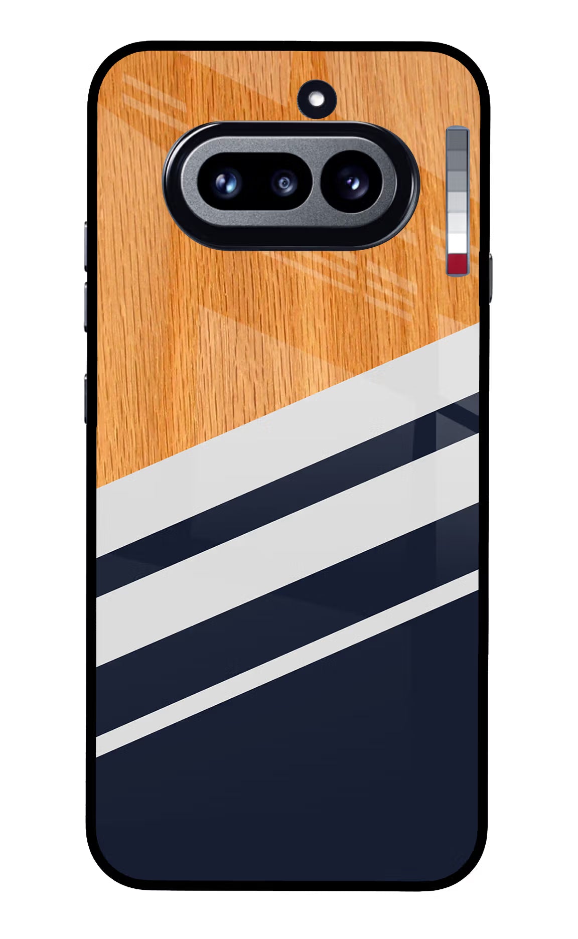 Blue and white wooden Nothing Phone 4a Glass Case - Blue and white wooden Nothing Phone 4a Glass Case Blue and white wooden Nothing Phone 4a Glass Case