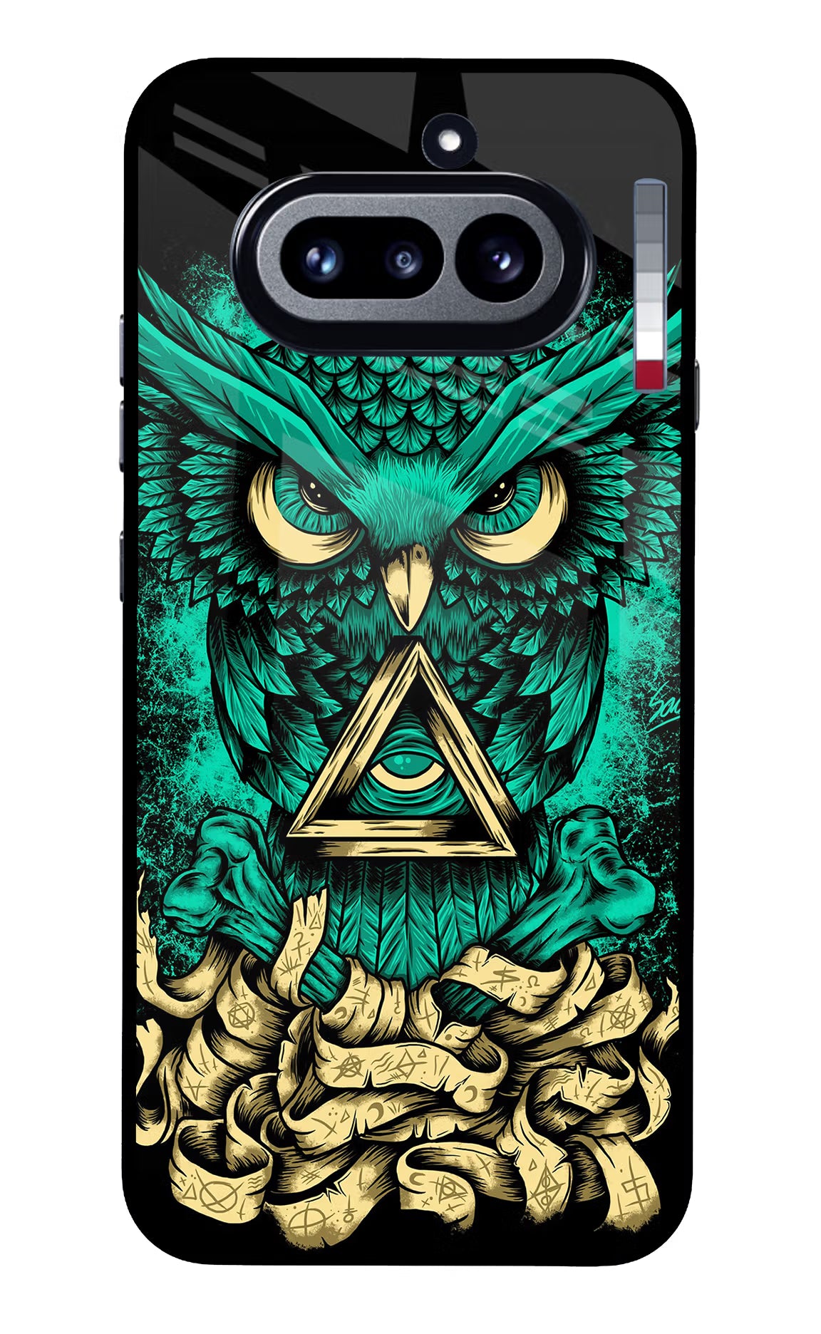 Green Owl Nothing Phone 4a Glass Case - Green Owl Nothing Phone 4a Glass Case Green Owl Nothing Phone 4a Glass Case