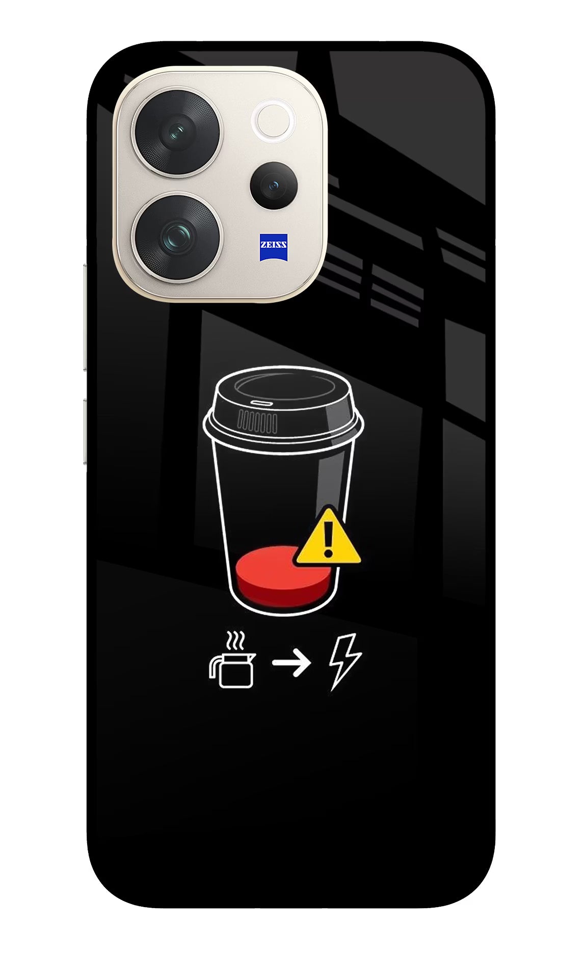 Coffee Vivo V70 5G Glass Case - Coffee Vivo V70 5G Glass Case Coffee Vivo V70 5G Glass Case