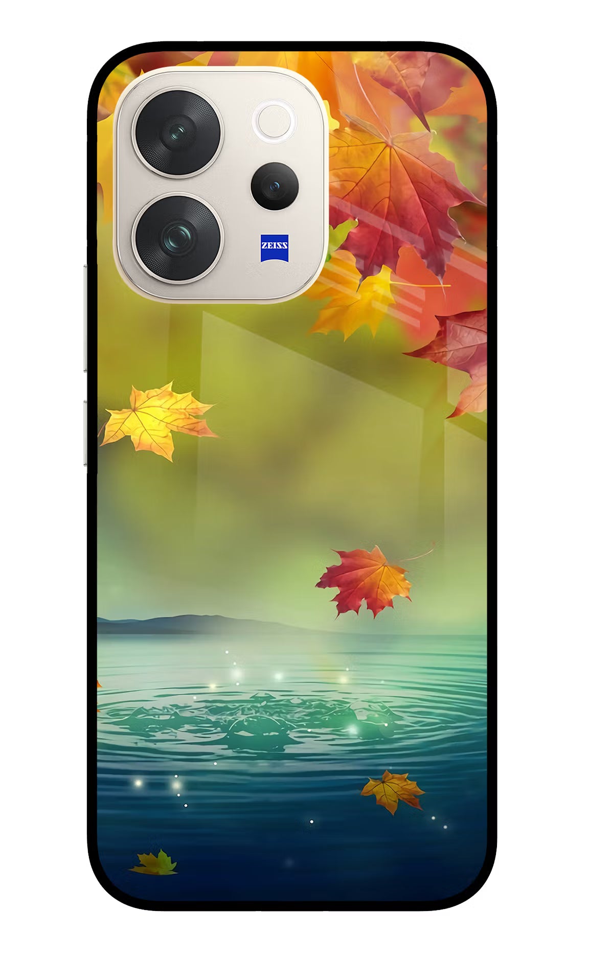 Flowers Vivo V70 5G Glass Case - Flowers Vivo V70 5G Glass Case Flowers Vivo V70 5G Glass Case