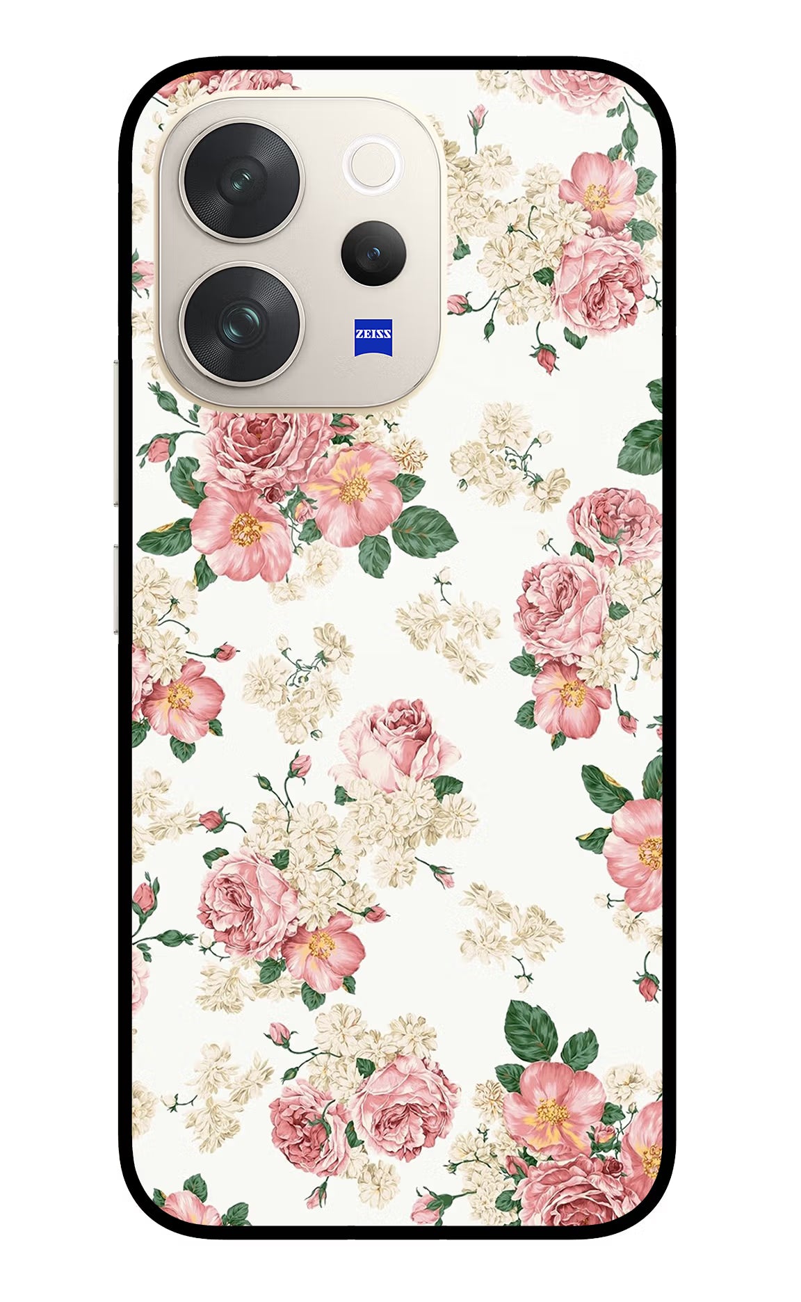 Flowers Vivo V70 5G Glass Case - Flowers Vivo V70 5G Glass Case Flowers Vivo V70 5G Glass Case