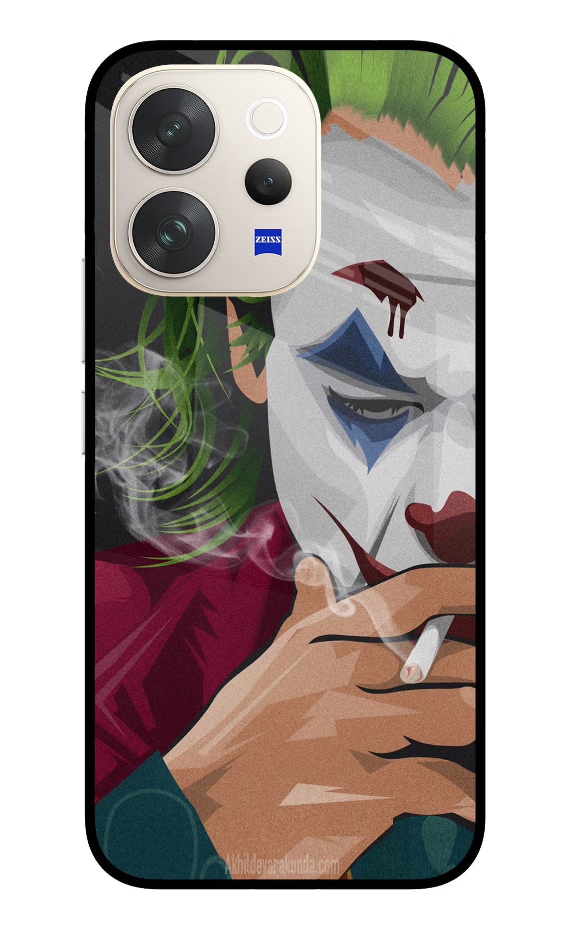 Joker Smoking Vivo V70 5G Glass Case - Joker Smoking Vivo V70 5G Glass Case Joker Smoking Vivo V70 5G Glass Case