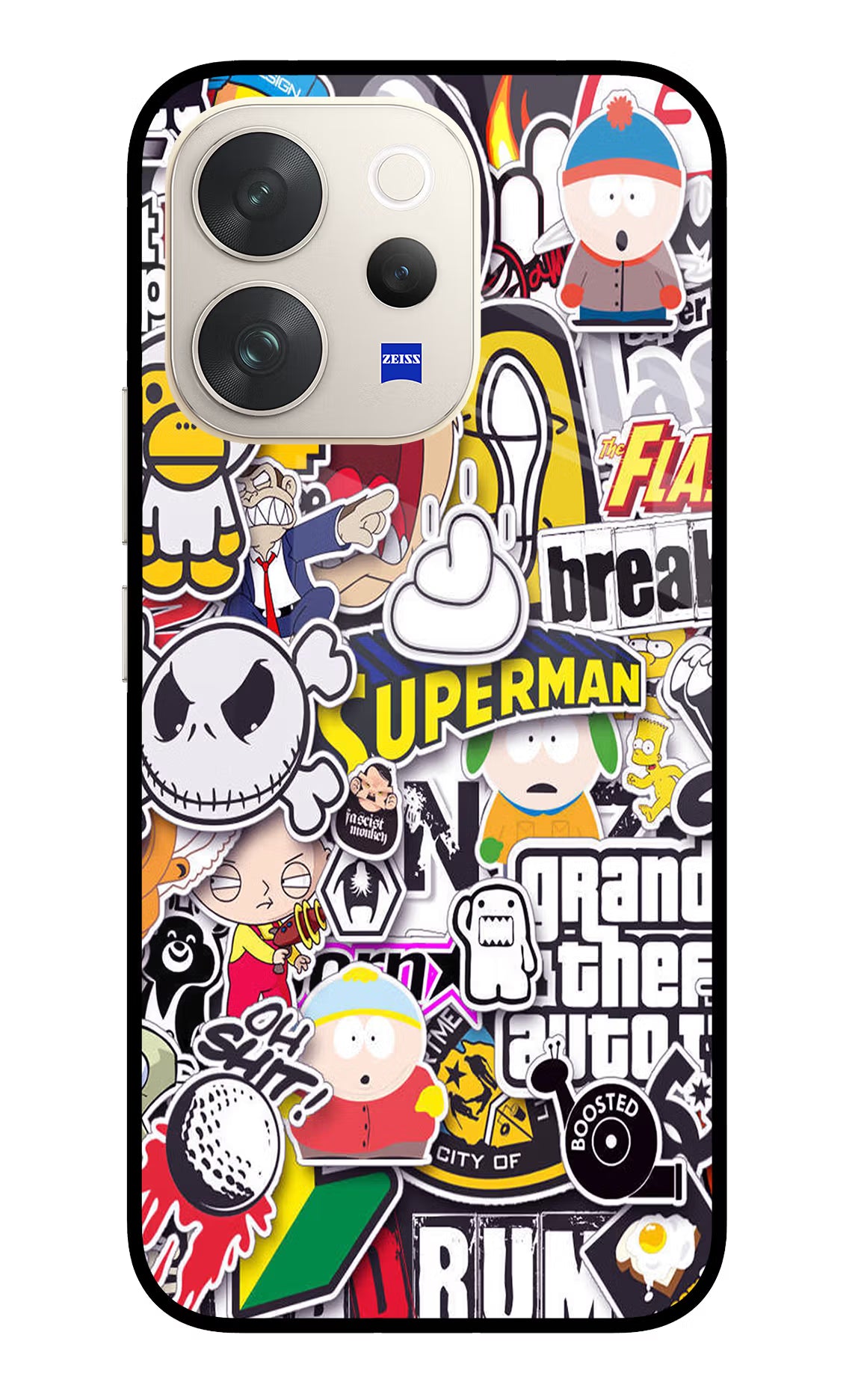 Sticker Bomb Vivo V70 5G Glass Case - Sticker Bomb Vivo V70 5G Glass Case Sticker Bomb Vivo V70 5G Glass Case