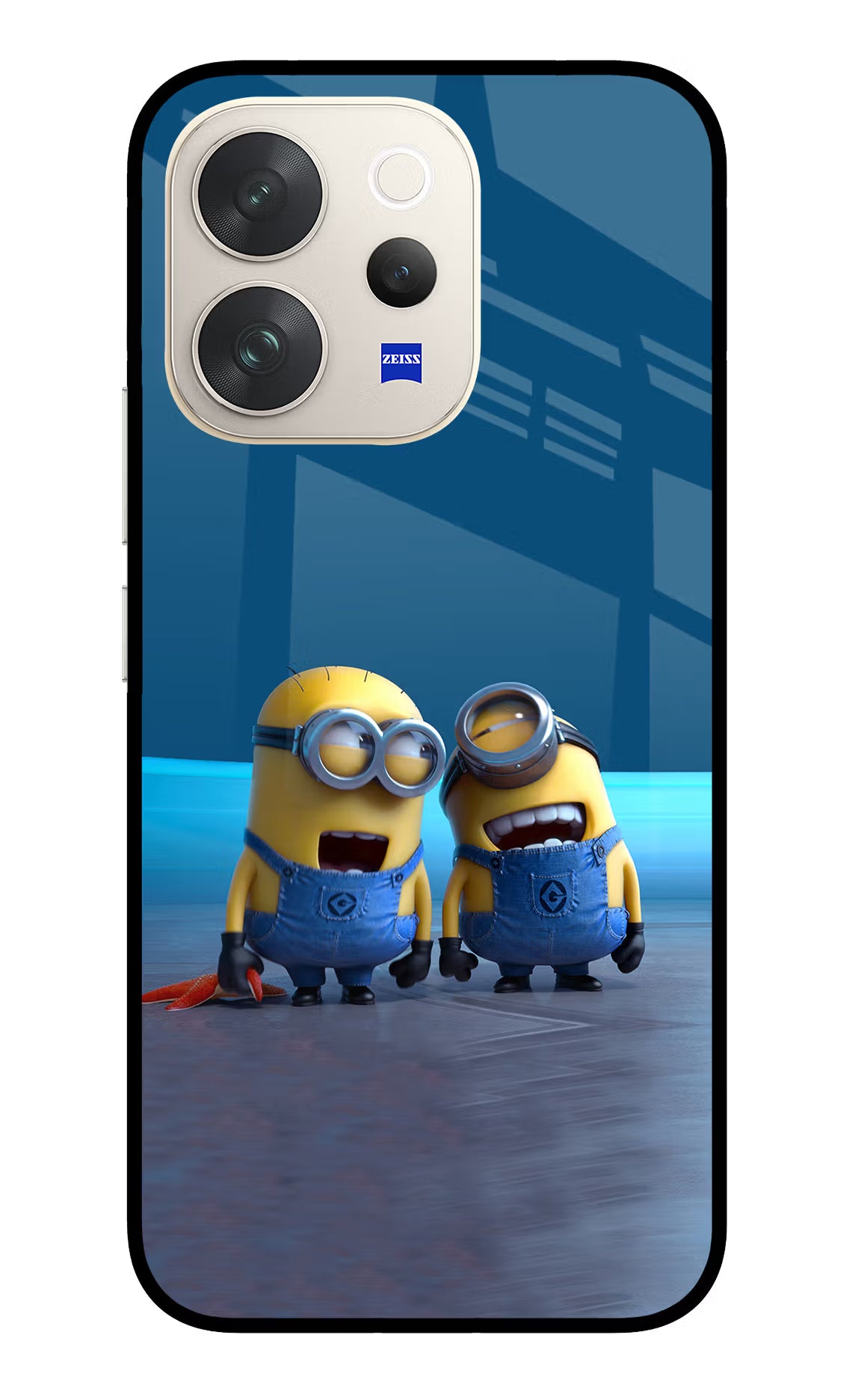 Minion Laughing Vivo V70 5G Glass Case - Minion Laughing Vivo V70 5G Glass Case Minion Laughing Vivo V70 5G Glass Case