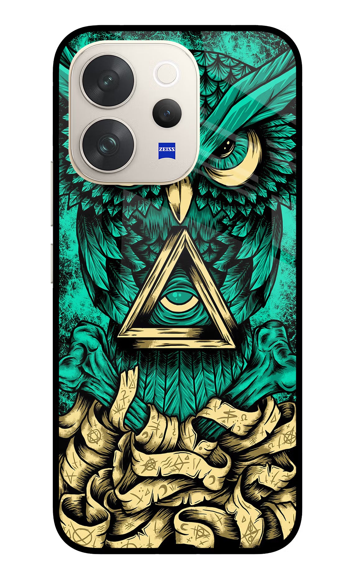 Green Owl Vivo V70 5G Glass Case - Green Owl Vivo V70 5G Glass Case Green Owl Vivo V70 5G Glass Case
