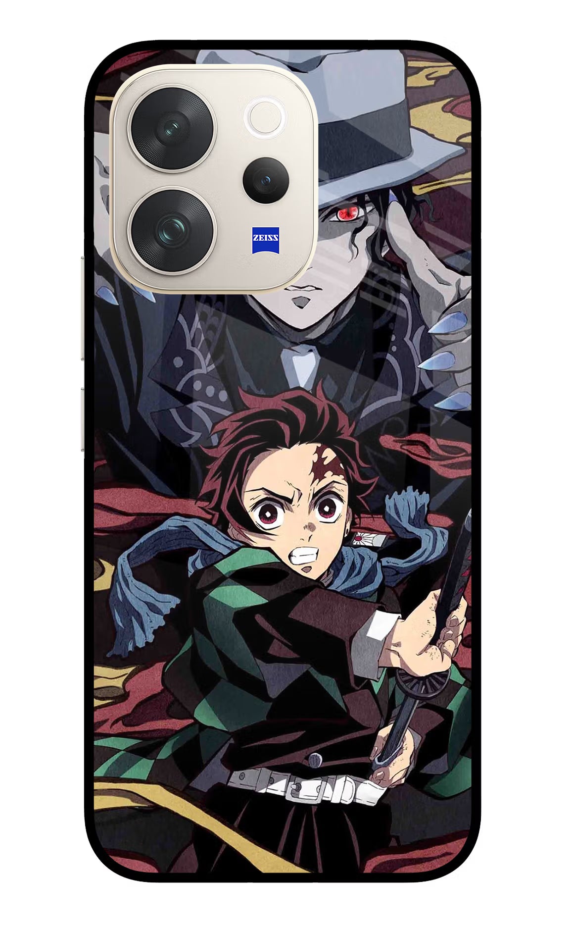Demon Slayer Vivo V70 5G Glass Case - Demon Slayer Vivo V70 5G Glass Case Demon Slayer Vivo V70 5G Glass Case