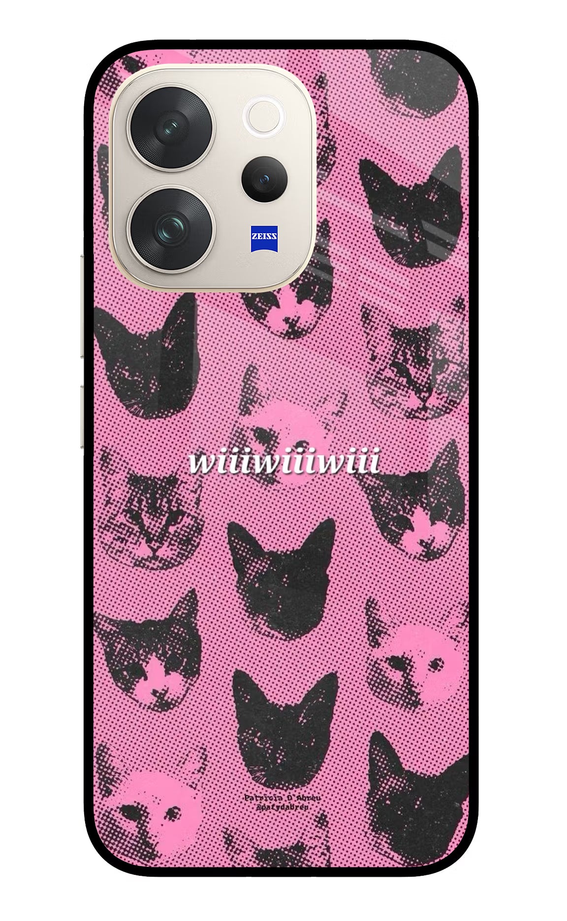 Pink Cats Vivo V70 5G Glass Case - Pink Cats Vivo V70 5G Glass Case Pink Cats Vivo V70 5G Glass Case