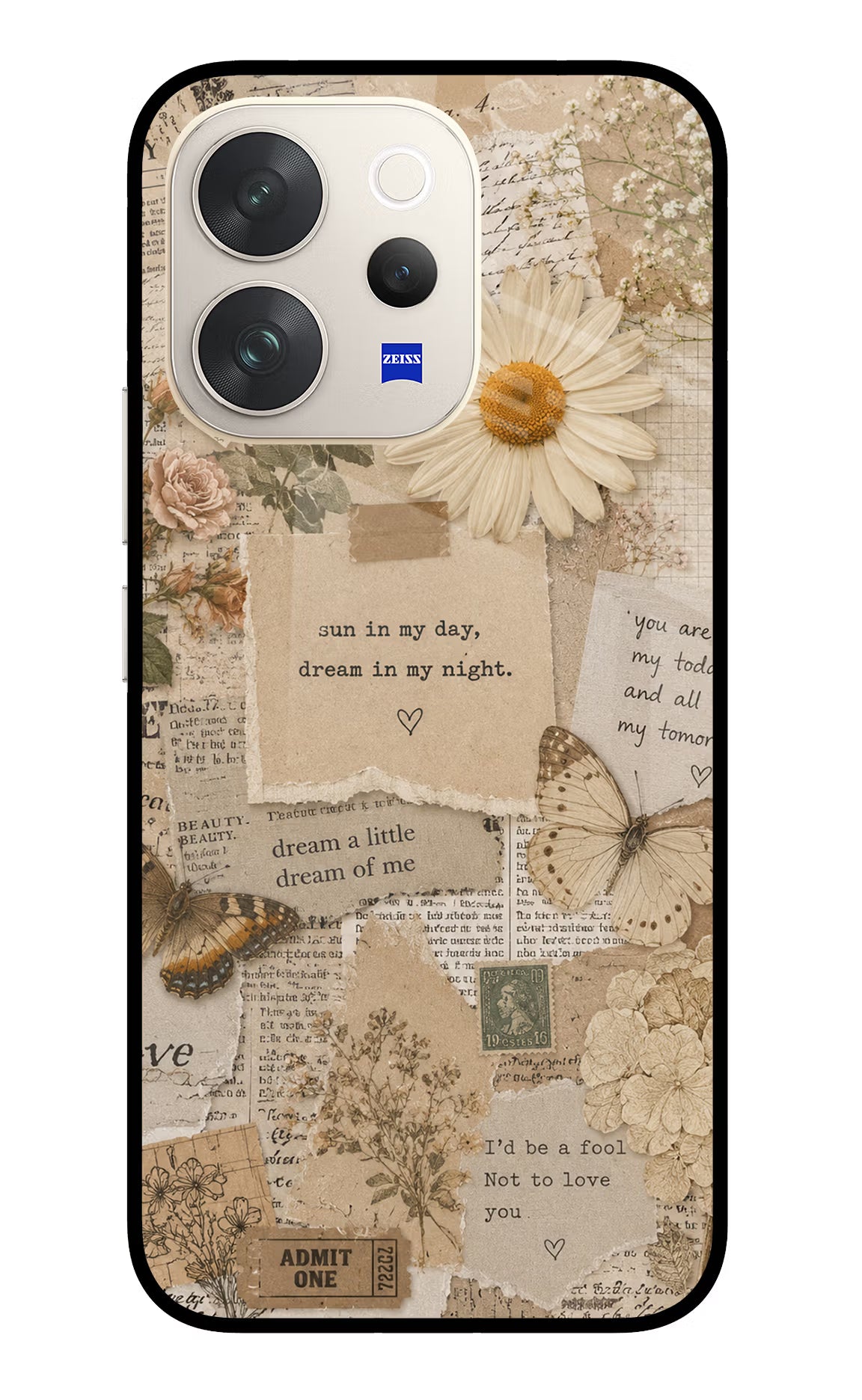 Vintage case Vivo V70 5G Glass Case - Vintage case Vivo V70 5G Glass Case Vintage case Vivo V70 5G Glass Case
